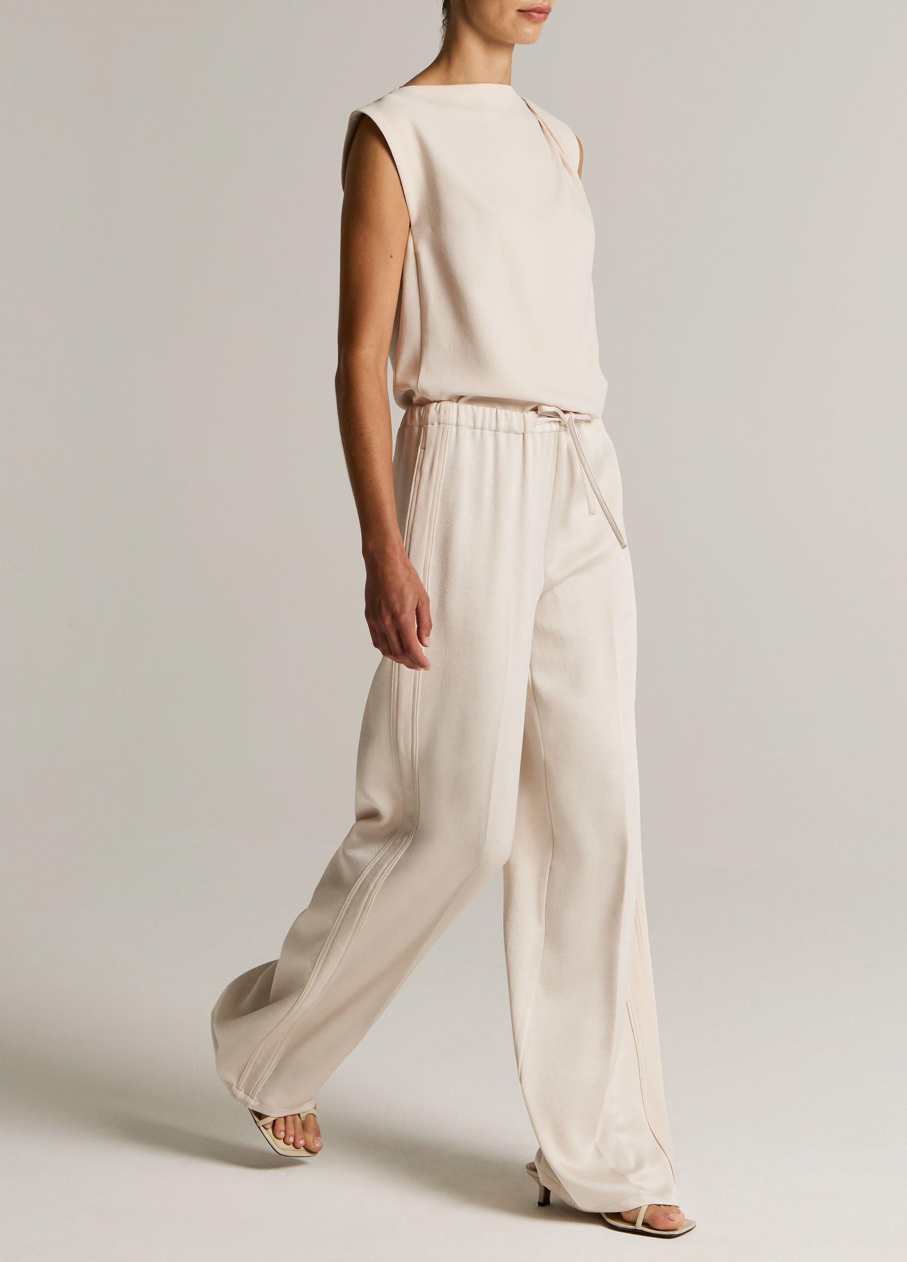 Mid-Rise Shine Crepe Pull-On Pant image number 1