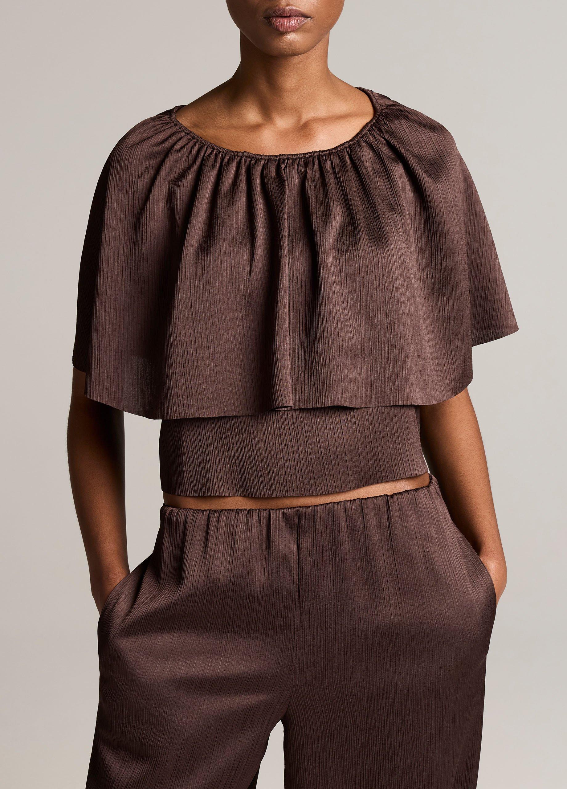 Convertible Pliss&eacute; Cape Top image number 0
