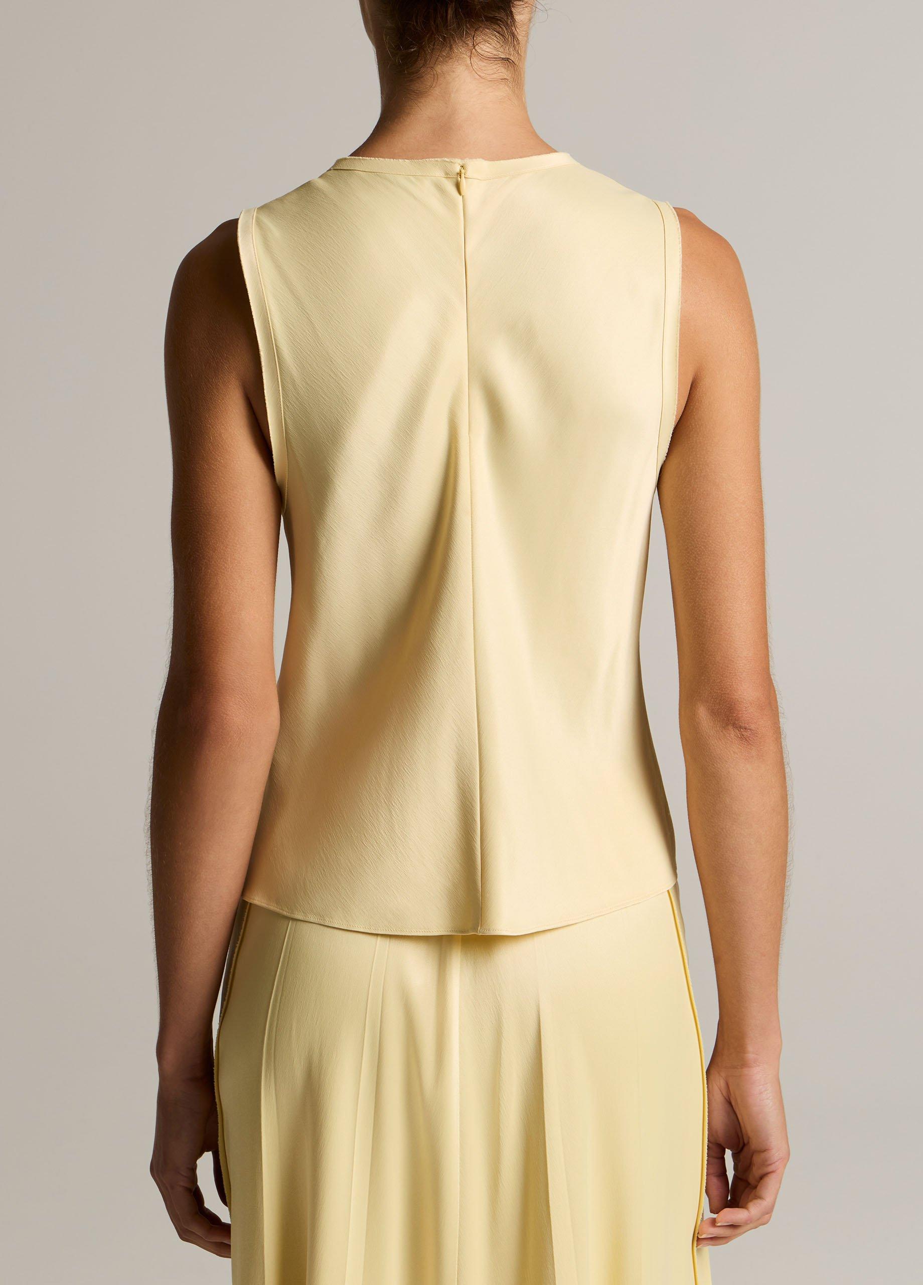 Raw-Edge Satin Bias-Cut Shell image number 2
