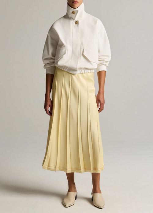 Raw-Edge Satin Skirt