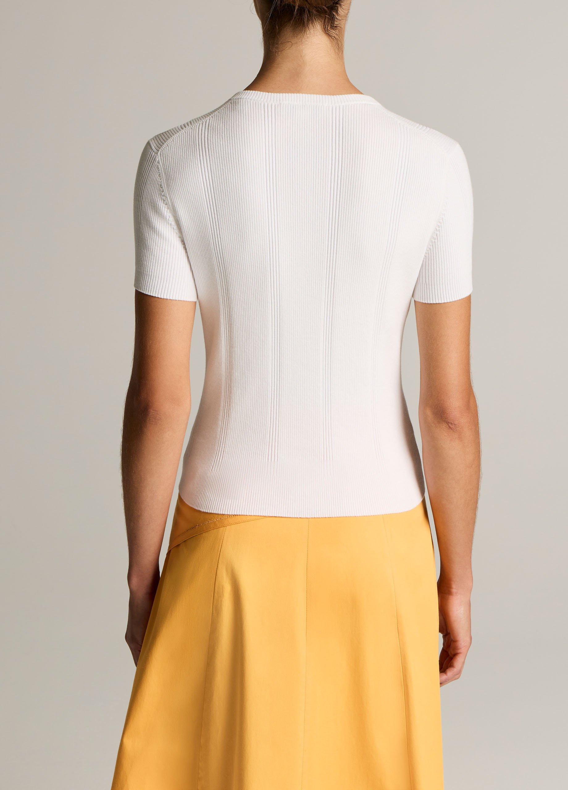 Ribbed Cotton Short-Sleeve Cardigan image number 2