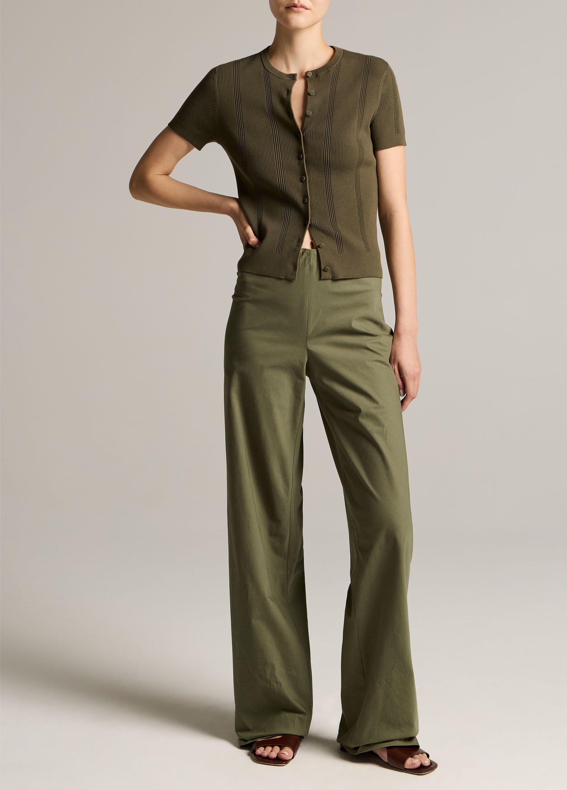 Ribbed Cotton Short-Sleeve Cardigan image number 3