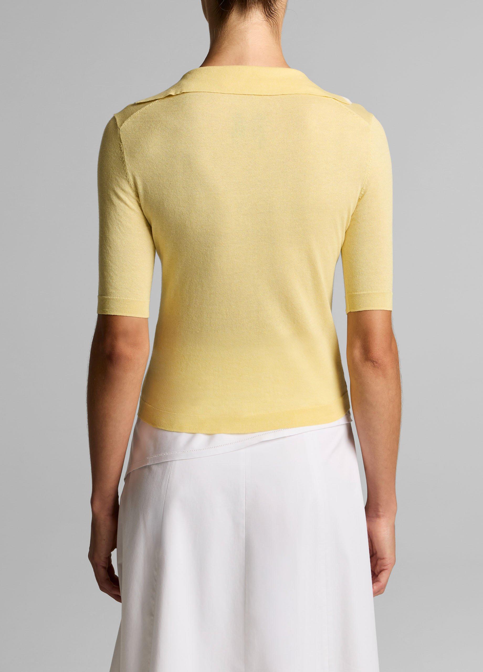 Tipped Italian Cotton-Cashmere Polo Sweater image number 2