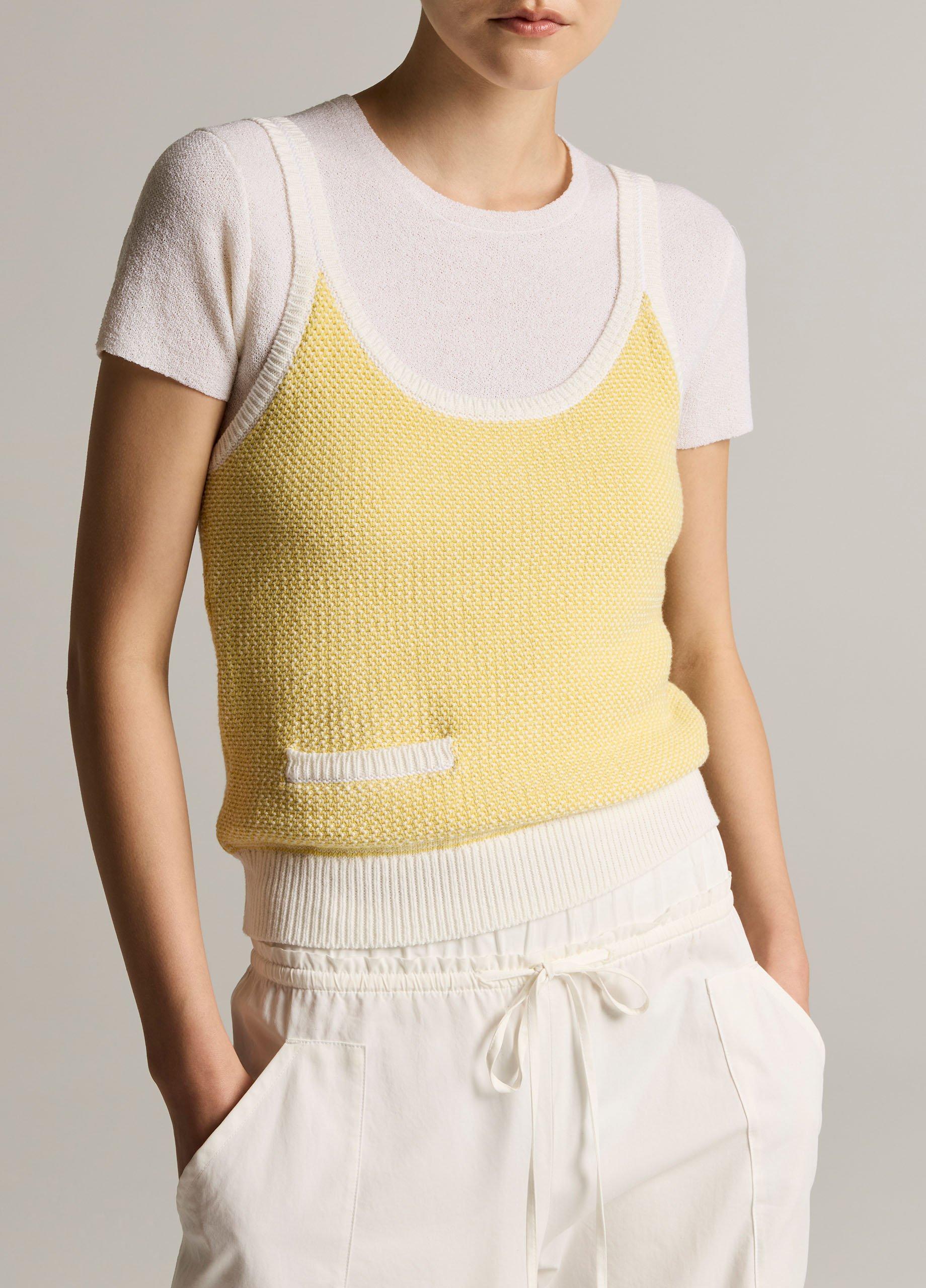 Birdseye Cotton Pocket Tank image number 0