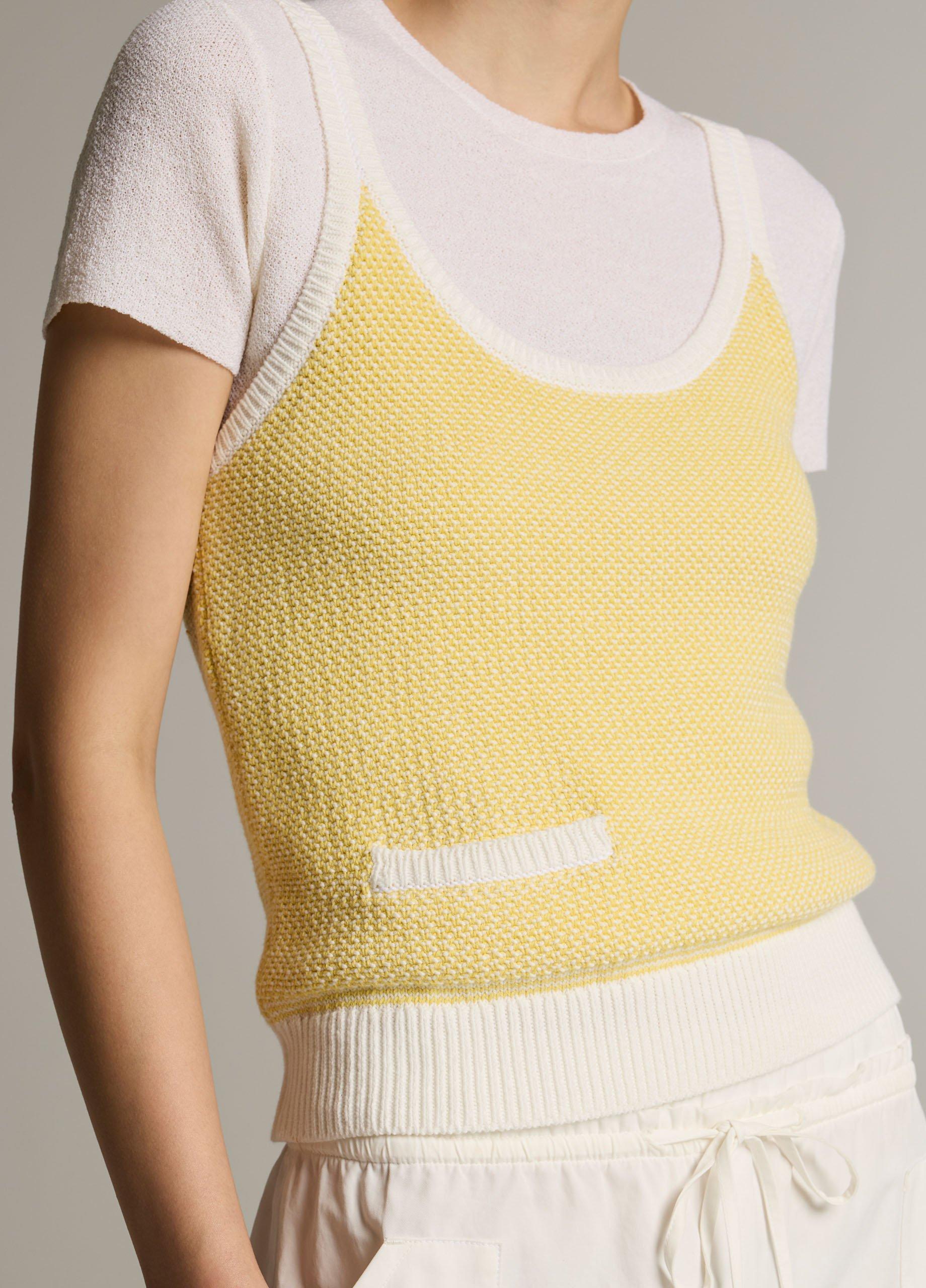Birdseye Cotton Pocket Tank image number 1