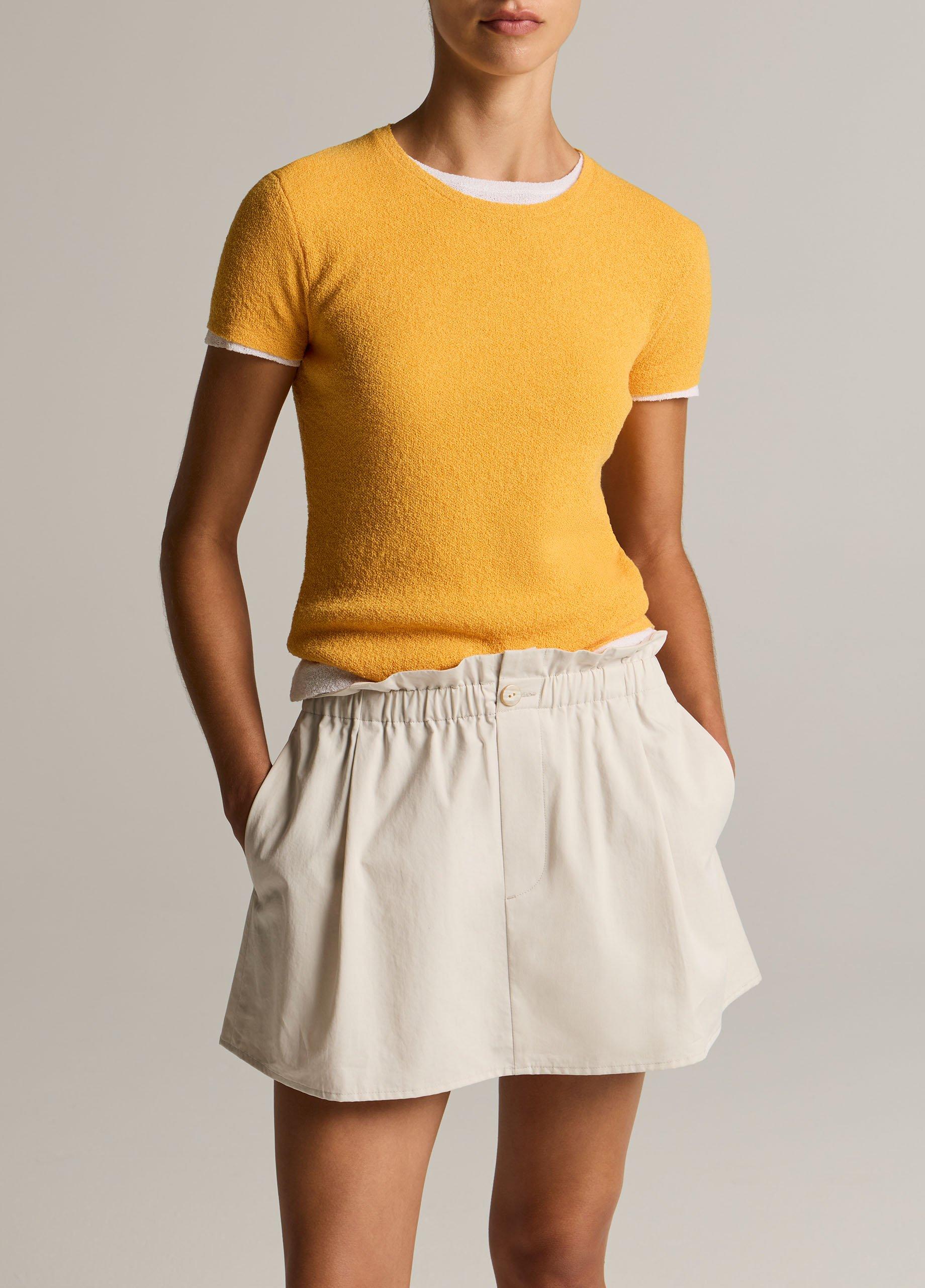 Textured Italian Wool & Cotton-Blend Short-Sleeve Sweater image number 0