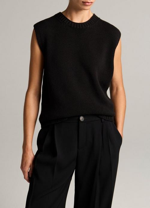 Italian Cotton-Blend Asymmetric Sweater Vest