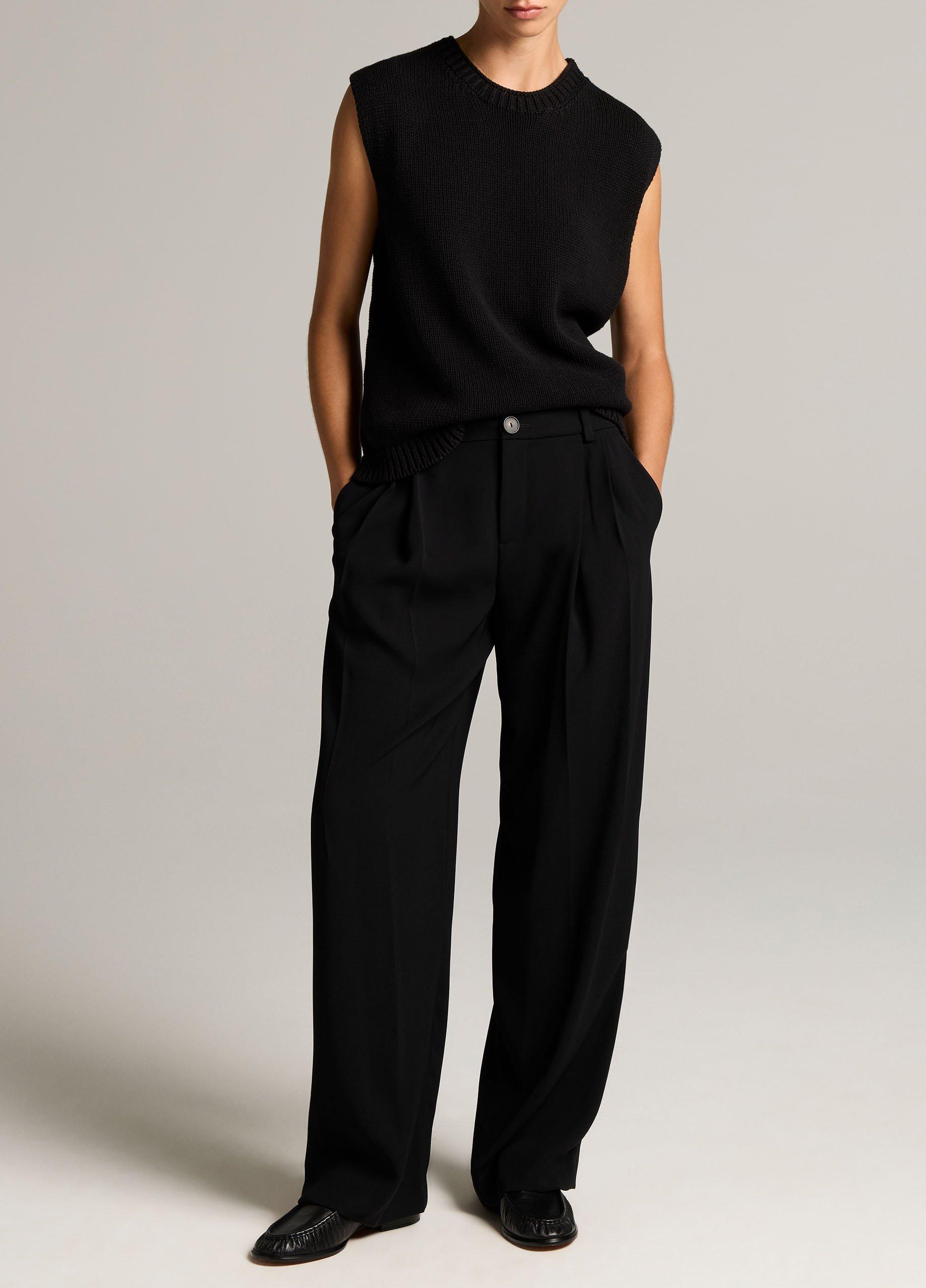 Italian Cotton-Blend Asymmetric Sweater Vest image number 3