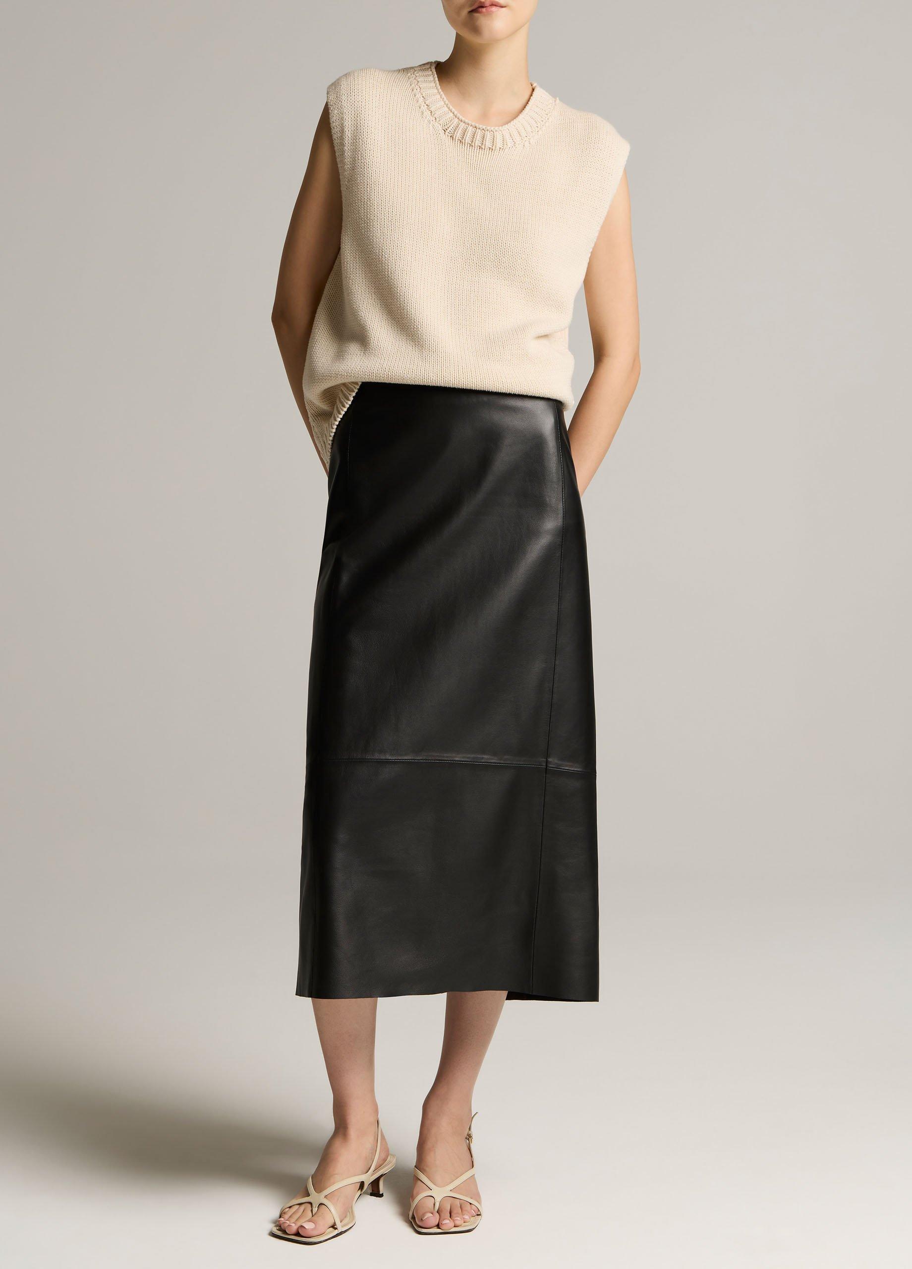 Italian Cotton-Blend Asymmetric Sweater Vest image number 3