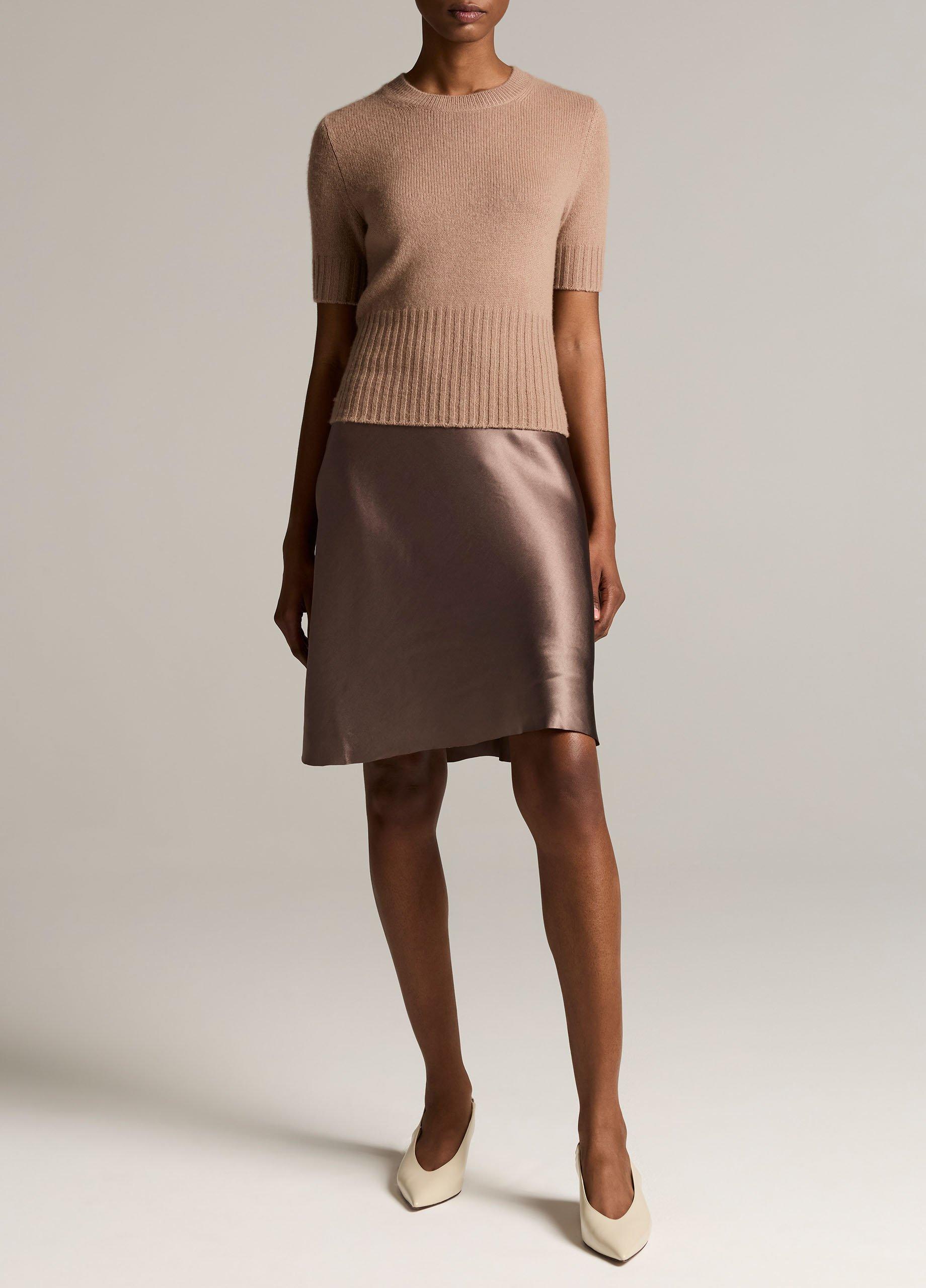 Wool-Cashmere High-Rib Short-Sleeve Sweater image number 3