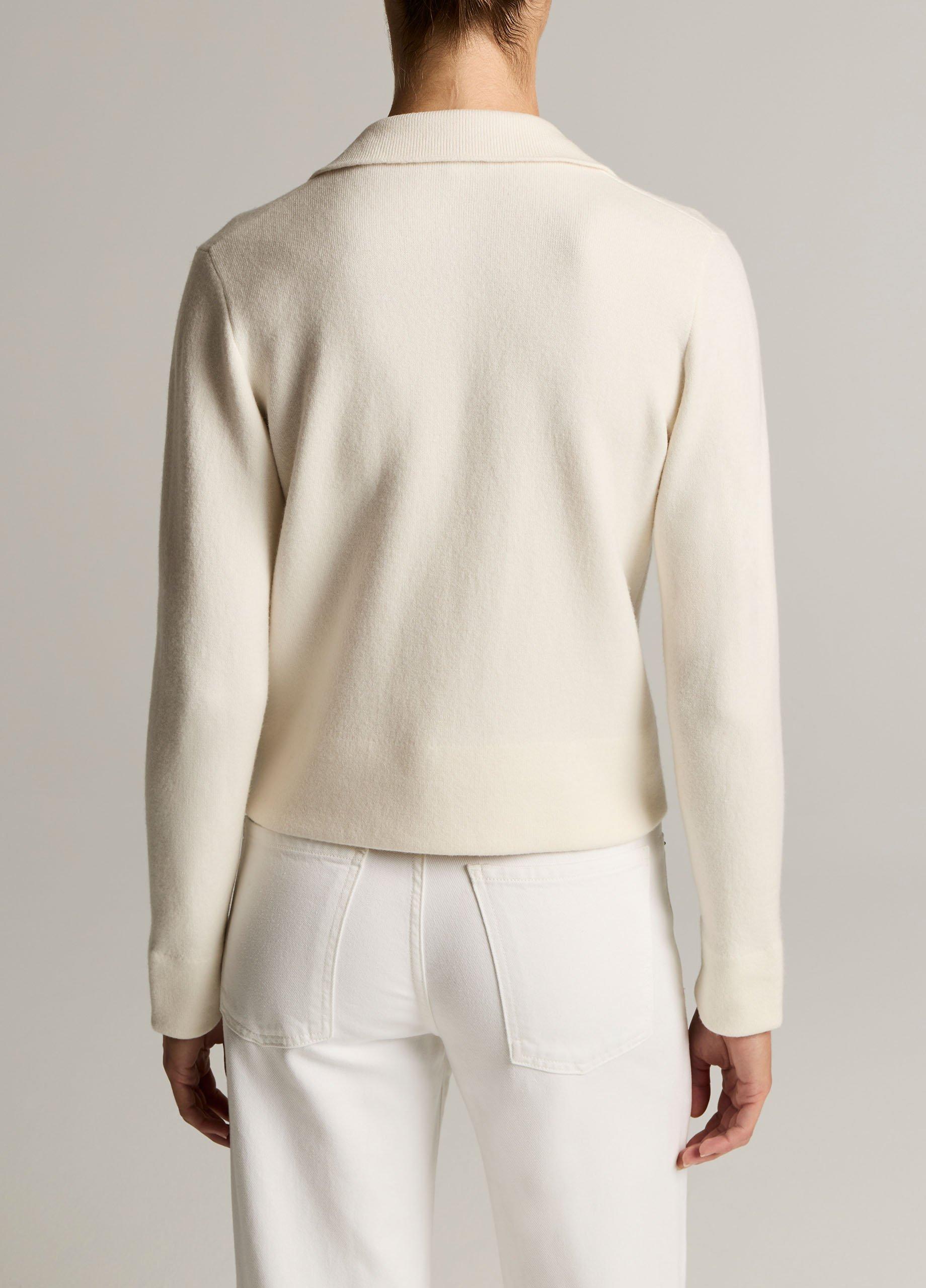 Notch-Collar Double-Face Wool-Blend Cardigan image number 2