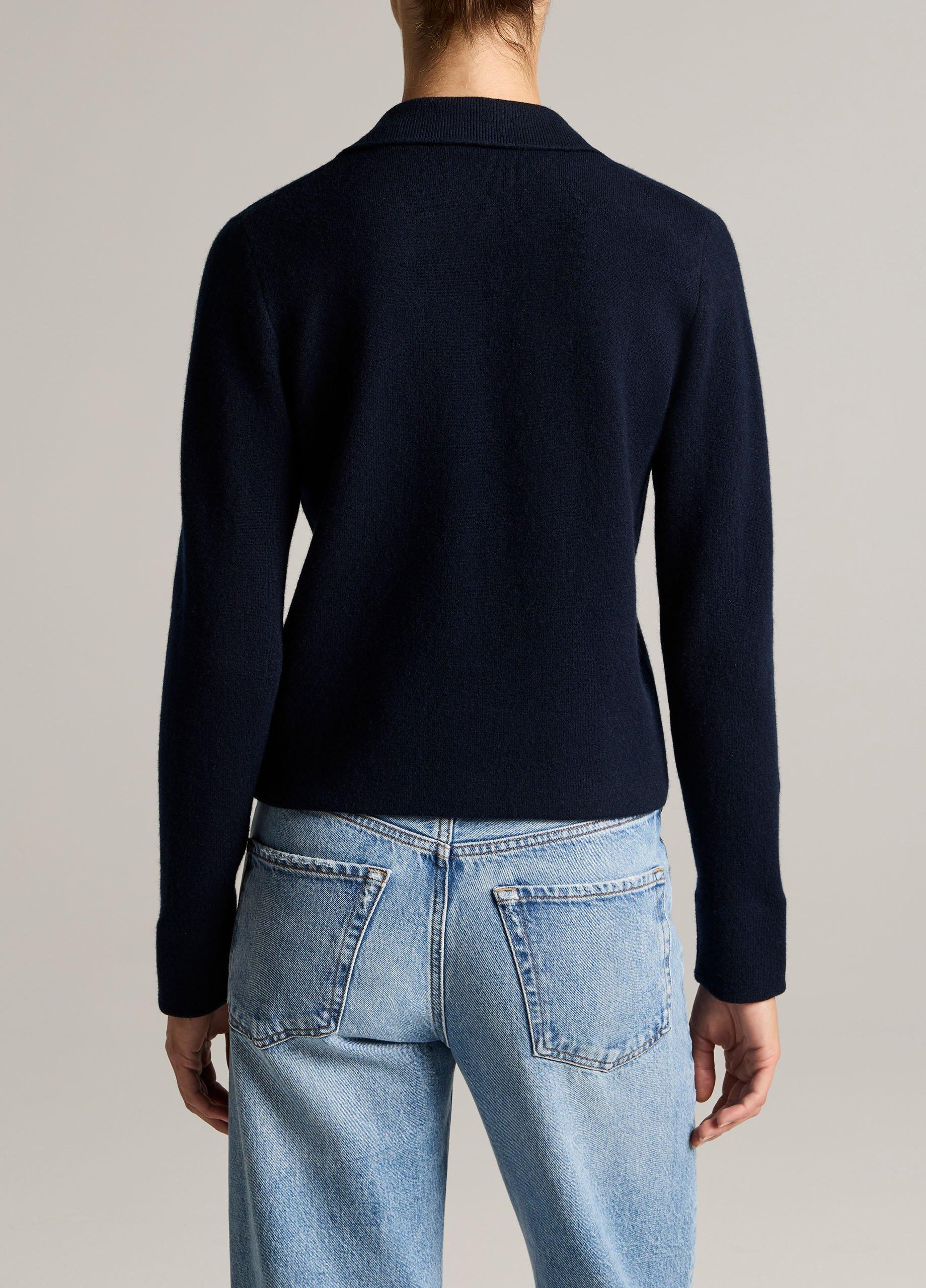 Notch-Collar Double-Face Wool-Blend Cardigan image number 2