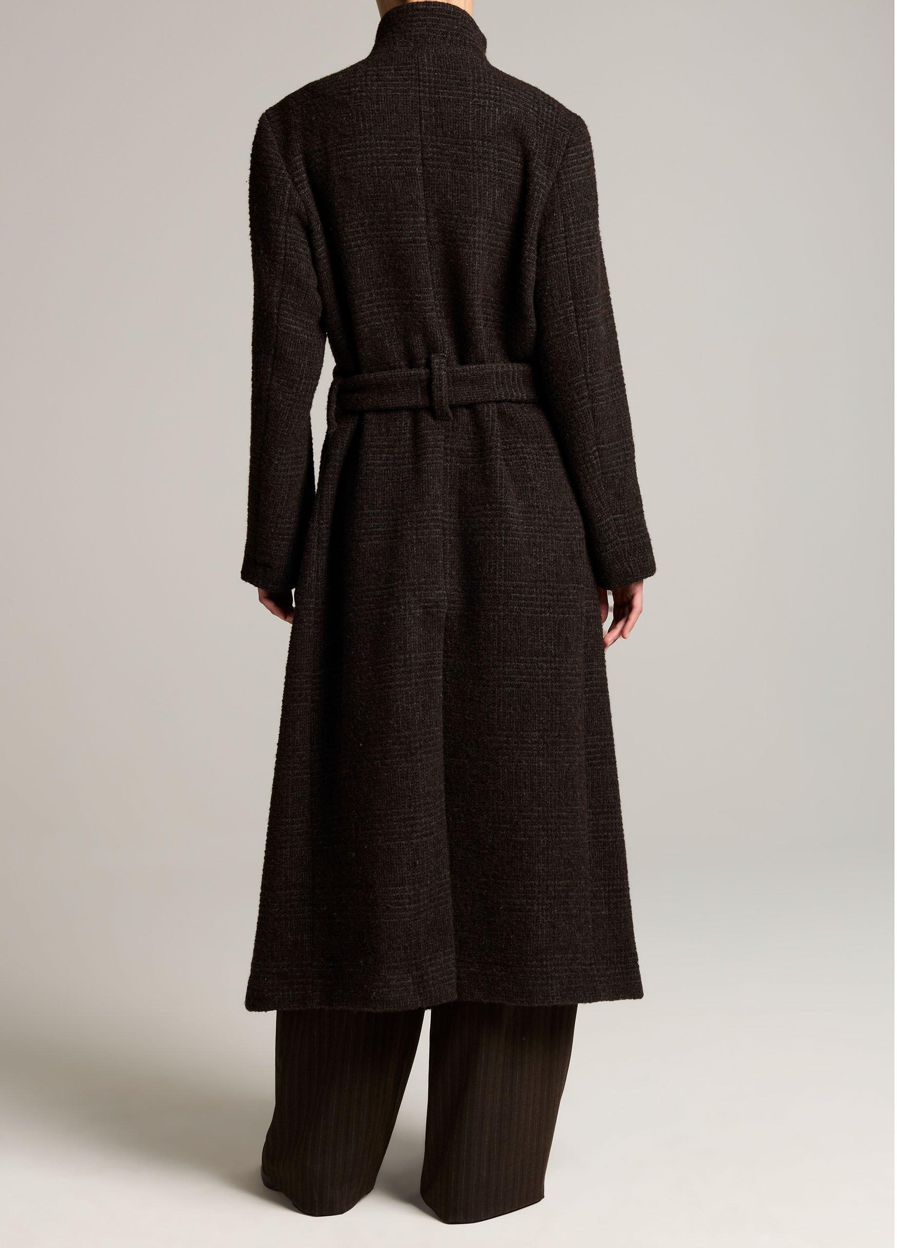Tonal Plaid Wool-Blend Coat image number 2