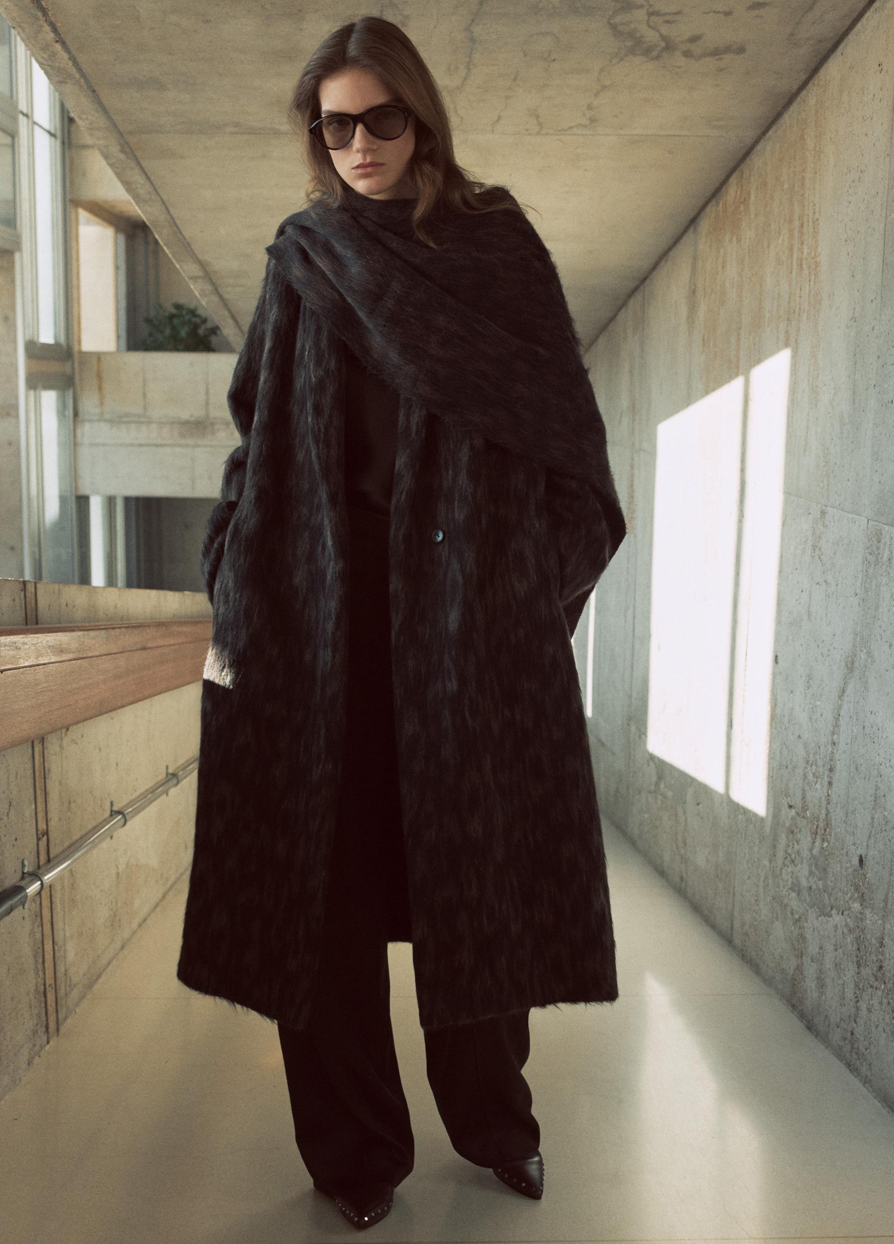 Spotted Virgin Wool-Blend Coat image number 4