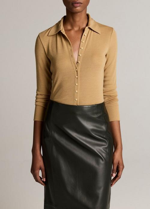 Multi-Button Collared Cardigan Top