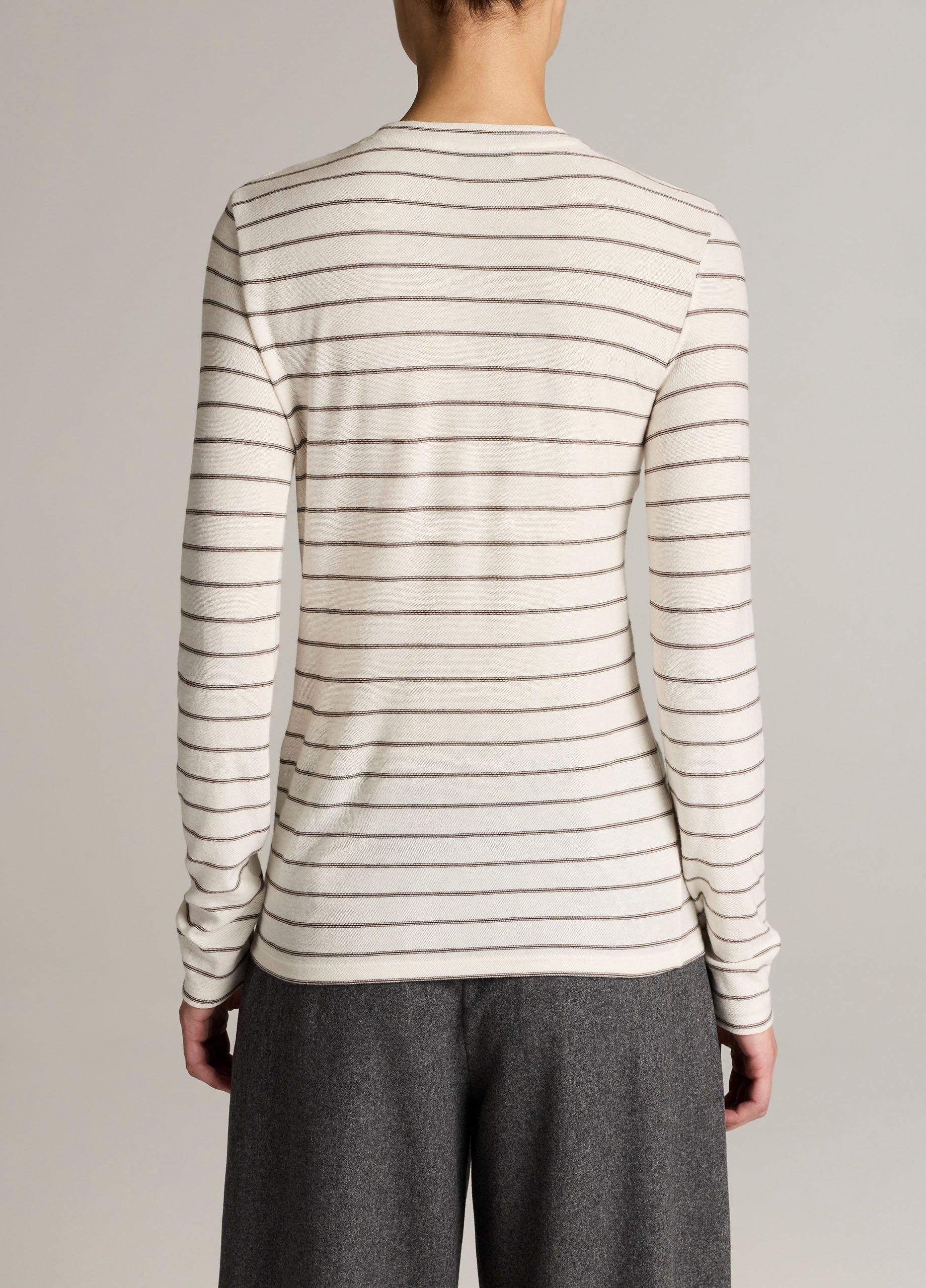 Striped Cotton Long-Sleeve T-Shirt image number 2