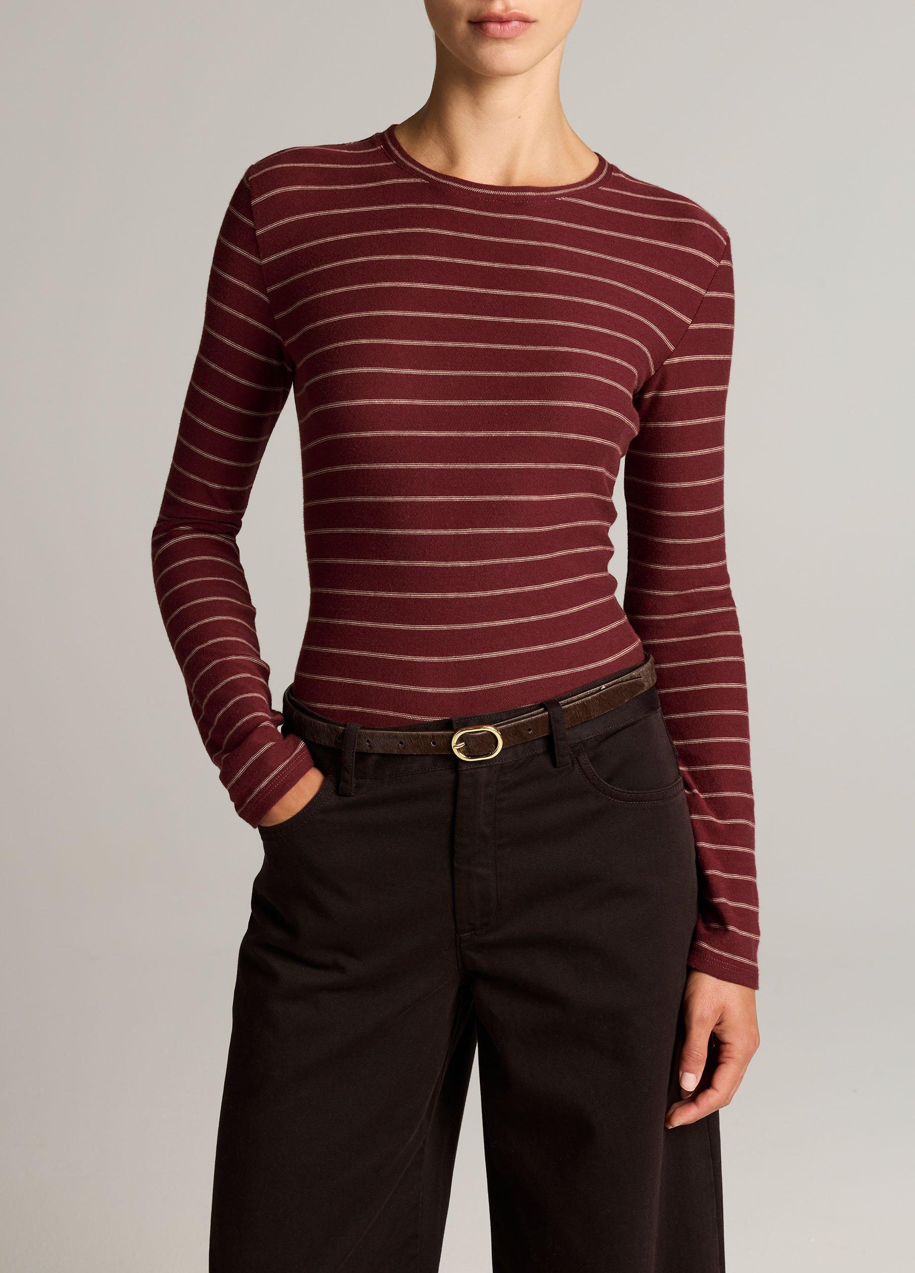 Striped Cotton Long-Sleeve T-Shirt image number 0