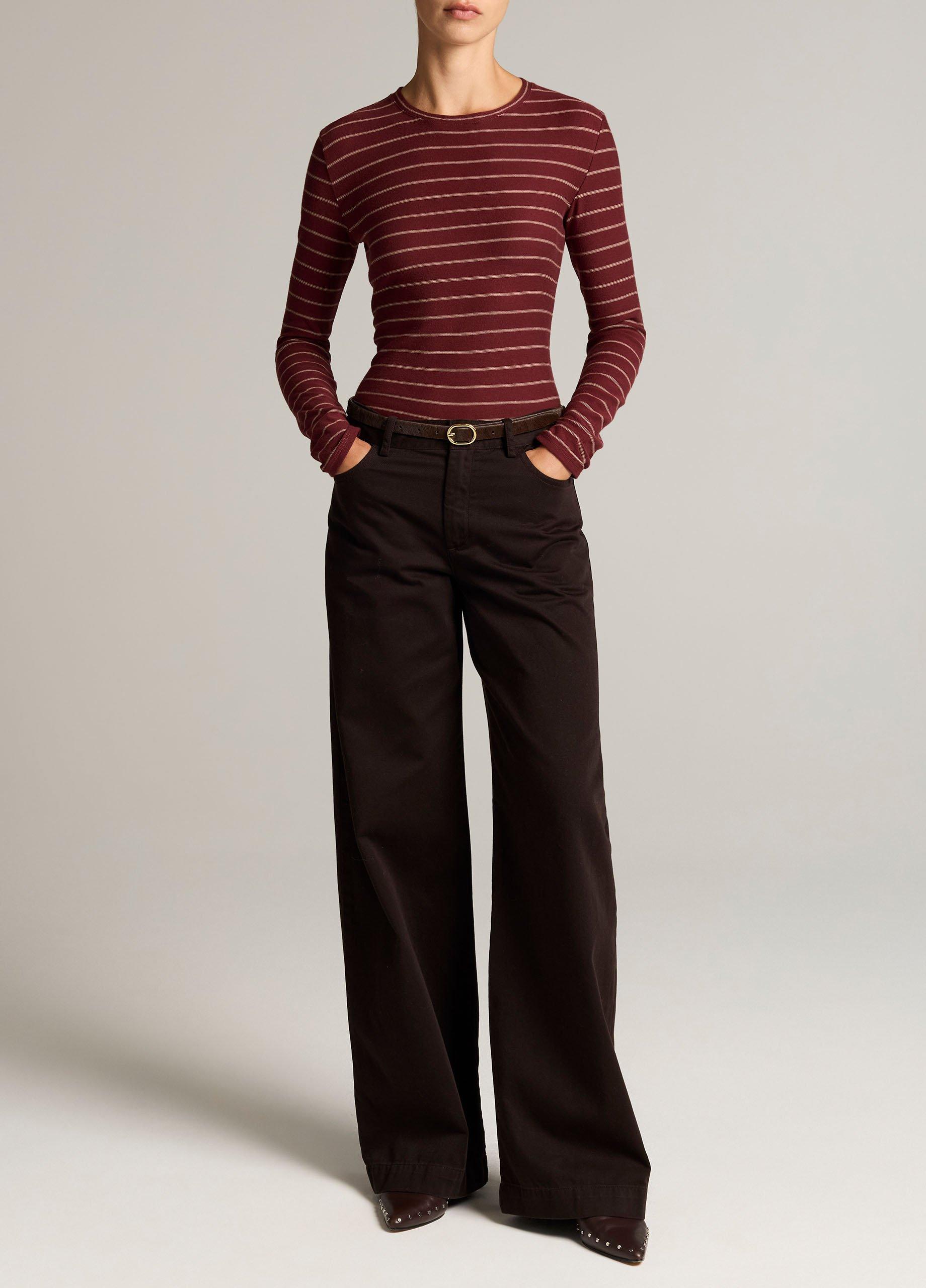 Striped Cotton Long-Sleeve T-Shirt image number 3