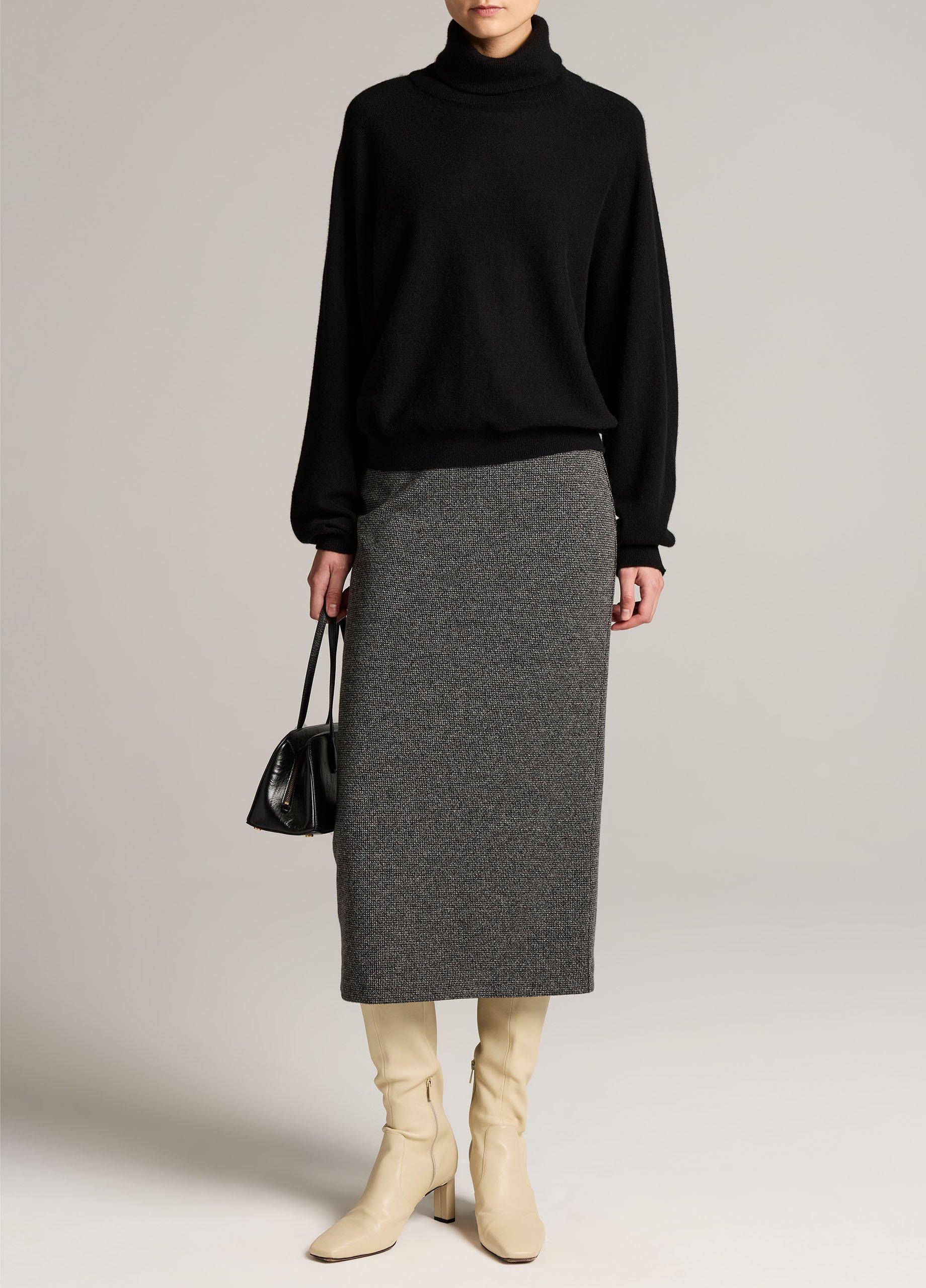 Wool-Cashmere Dolman-Sleeve Turtleneck Sweater image number 3
