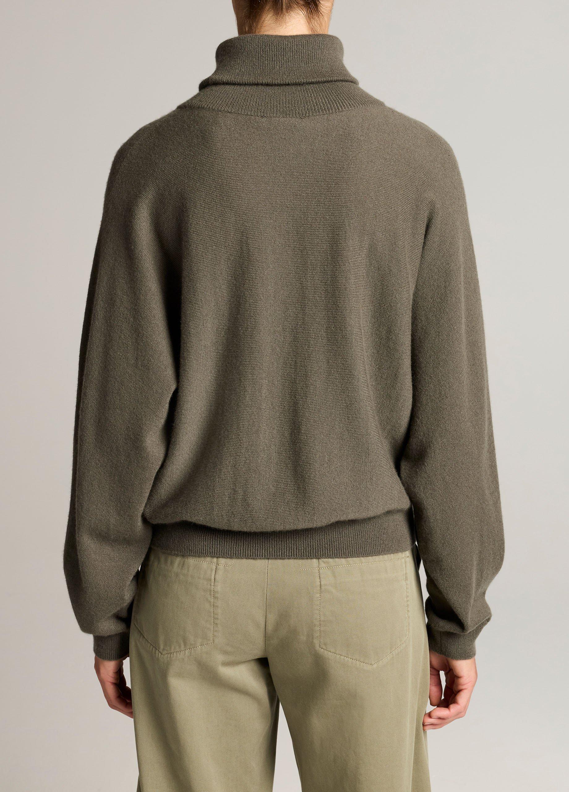 Wool-Cashmere Dolman-Sleeve Turtleneck Sweater image number 2