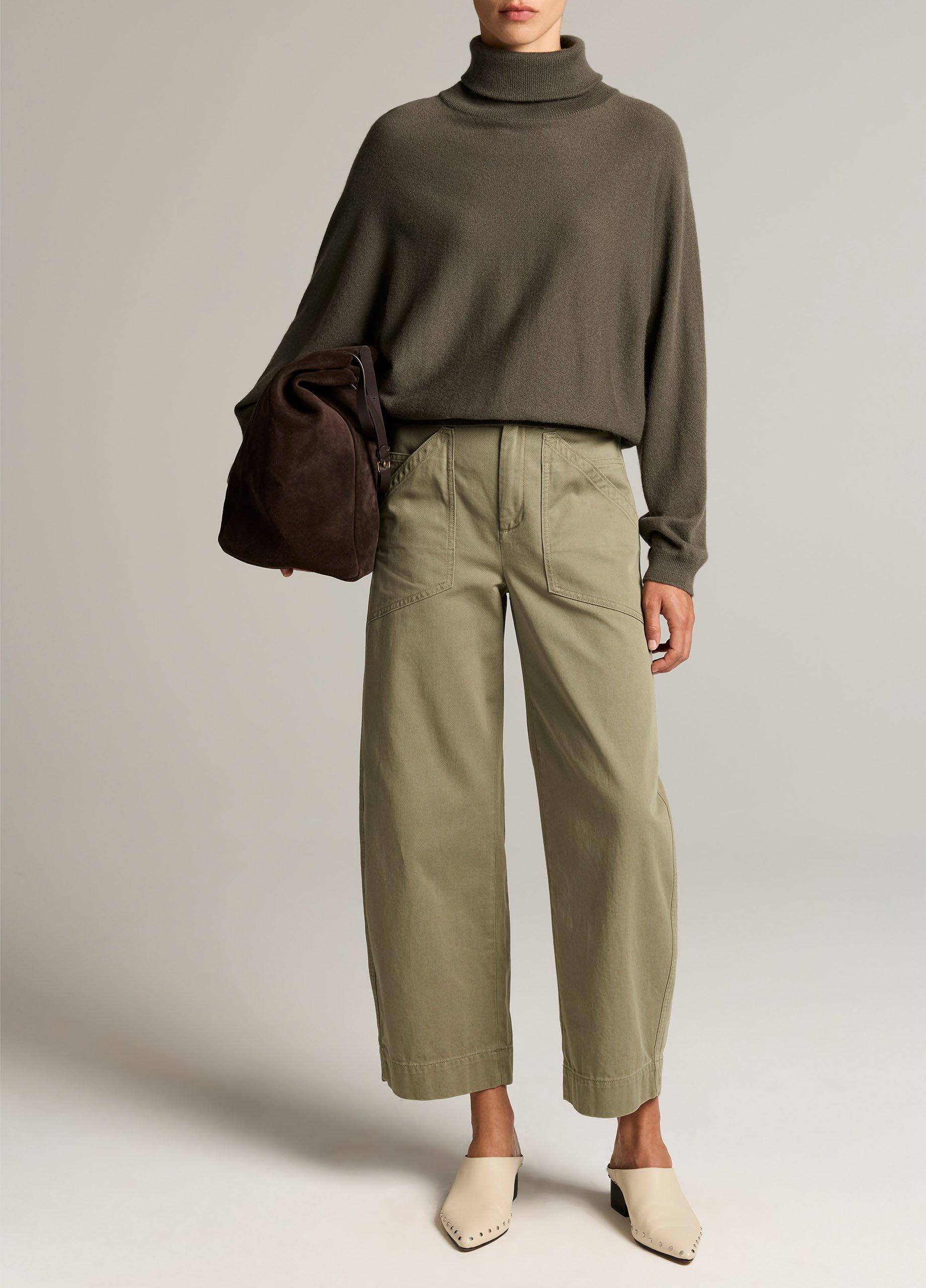 Wool-Cashmere Dolman-Sleeve Turtleneck Sweater image number 3