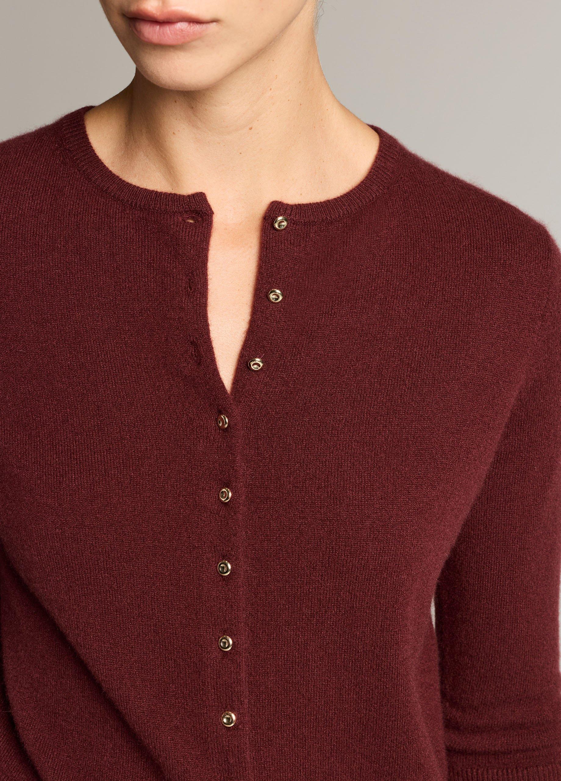 Metal-Button Wool & Cashmere-Blend Cardigan image number 1