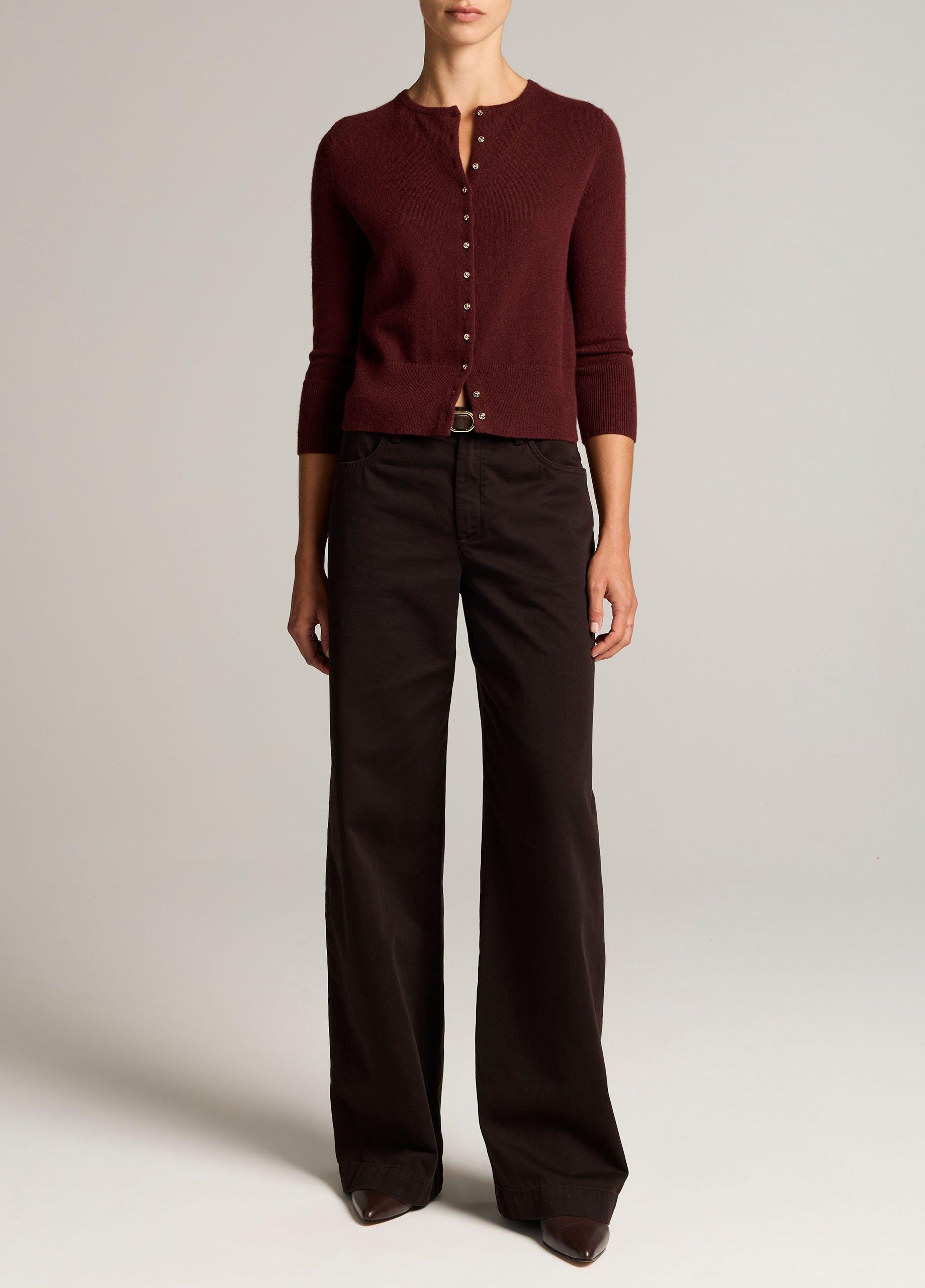 Metal-Button Wool & Cashmere-Blend Cardigan image number 3