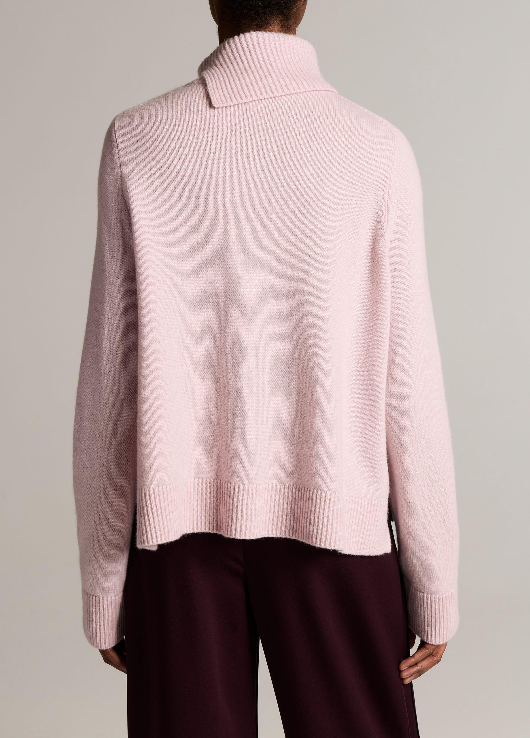 Wool-Cashmere Side-Slit Turtleneck Sweater image number 2