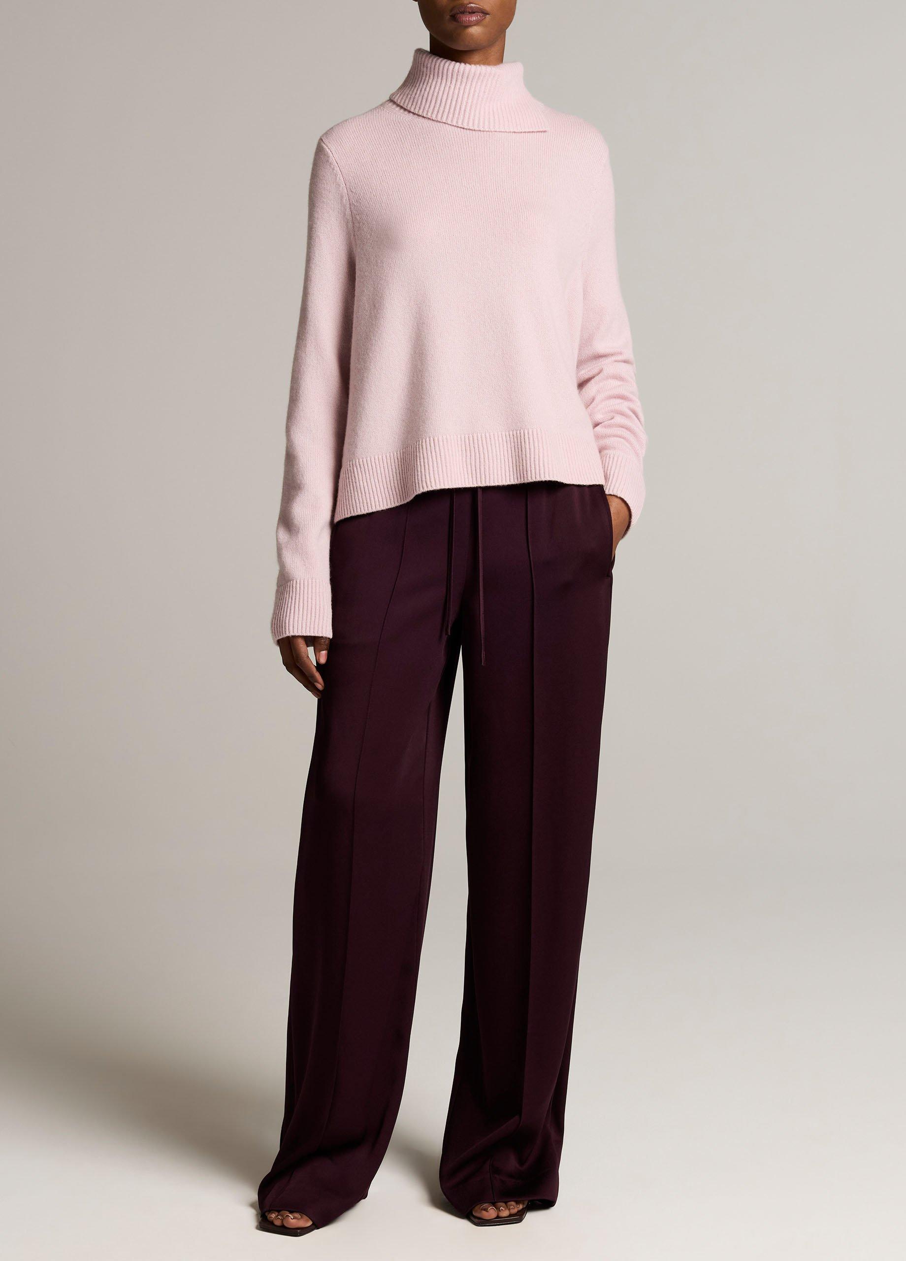 Wool-Cashmere Side-Slit Turtleneck Sweater image number 3