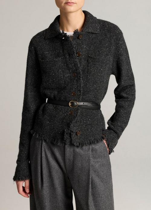 Donegal Plush Cashmere Shrunken Cardigan