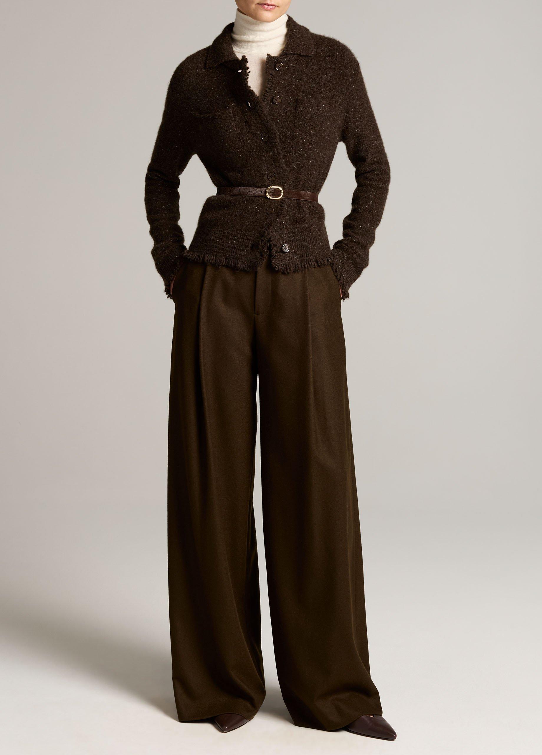 Donegal Plush Cashmere Shrunken Cardigan image number 3