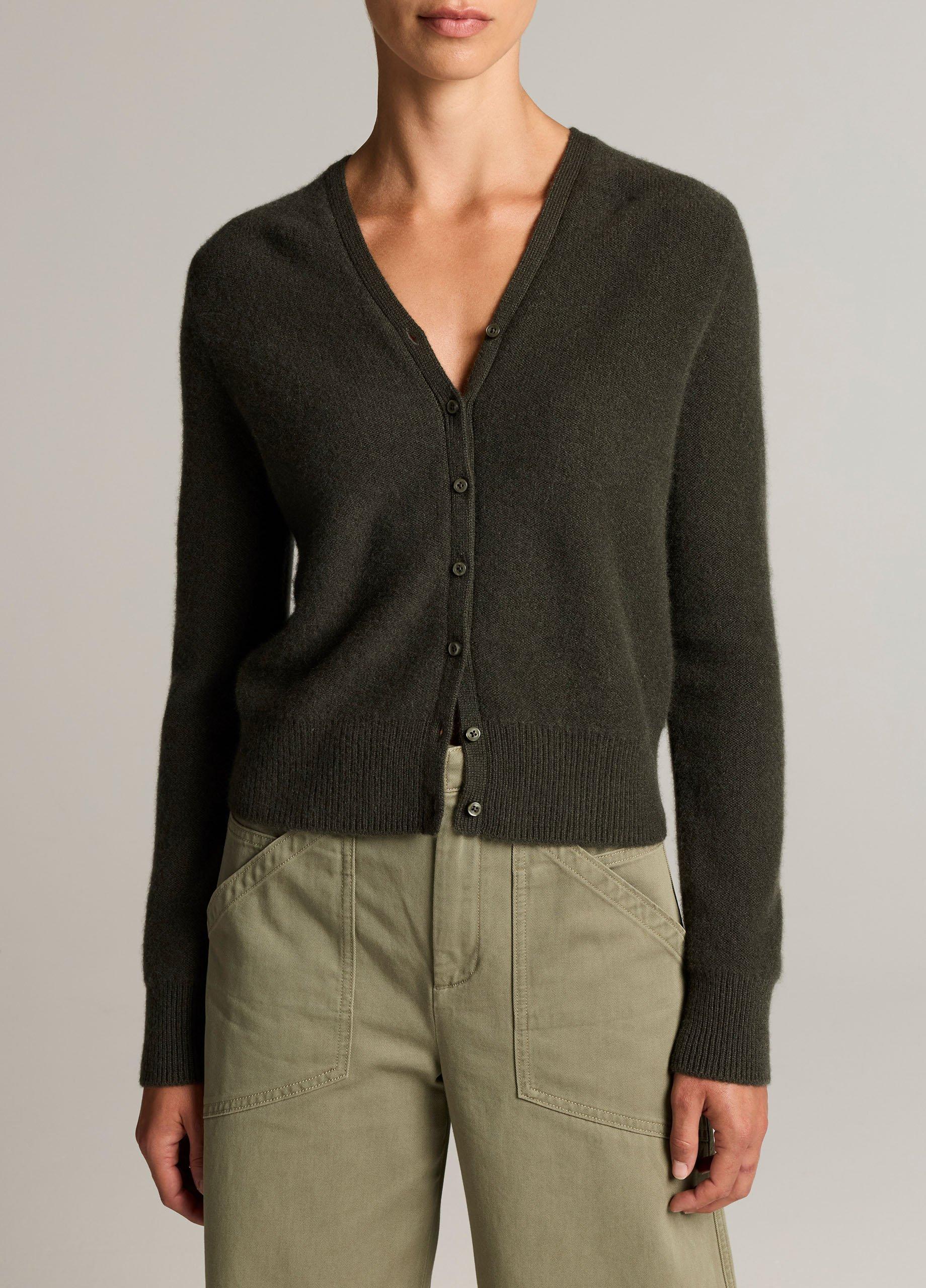Plush Cashmere V-Neck Cardigan image number 0