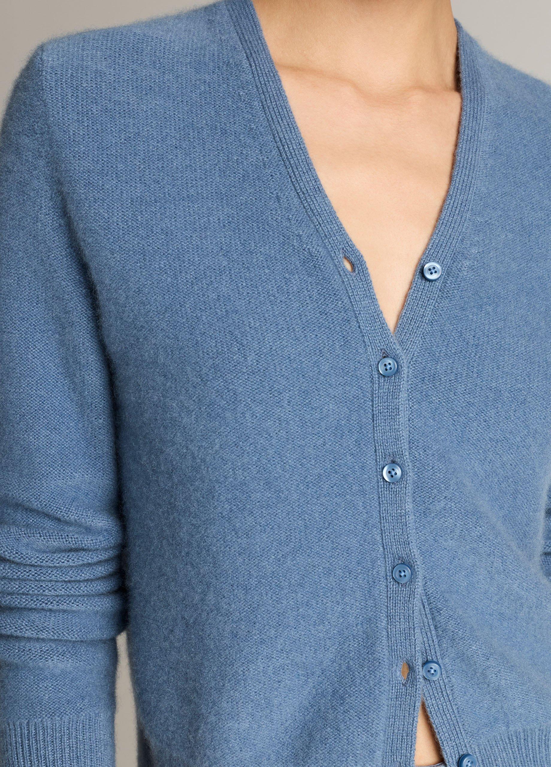 Plush Cashmere V-Neck Cardigan image number 1