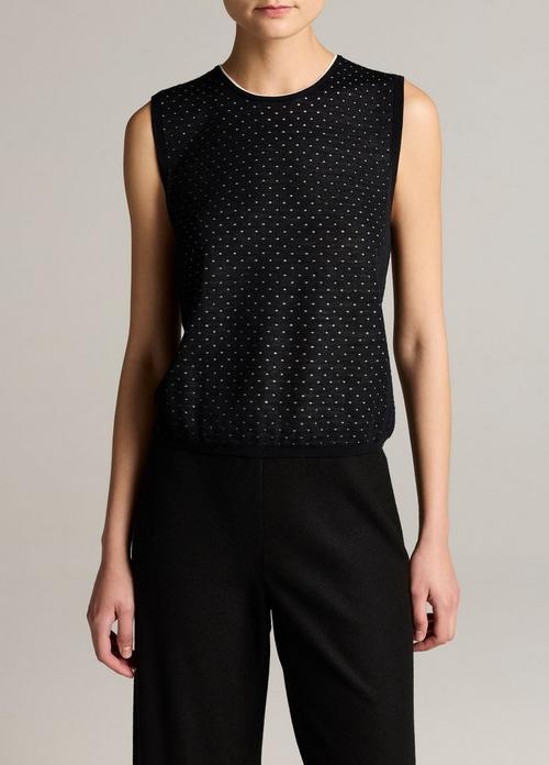 Dotted Wool-Blend Shell