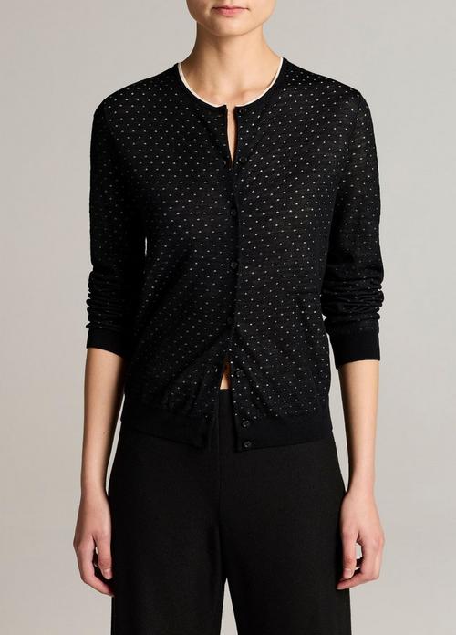 Dotted Wool-Blend Cardigan