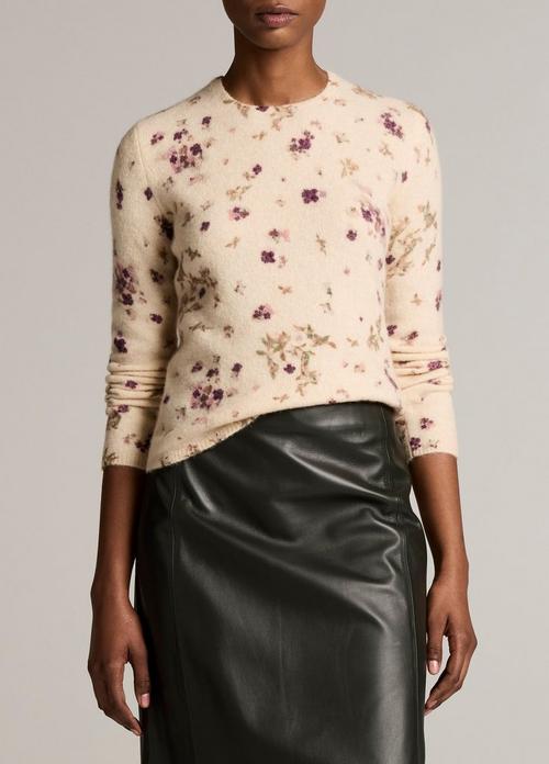 Printed Floral Italian Wool & Alpaca-Blend Sweater