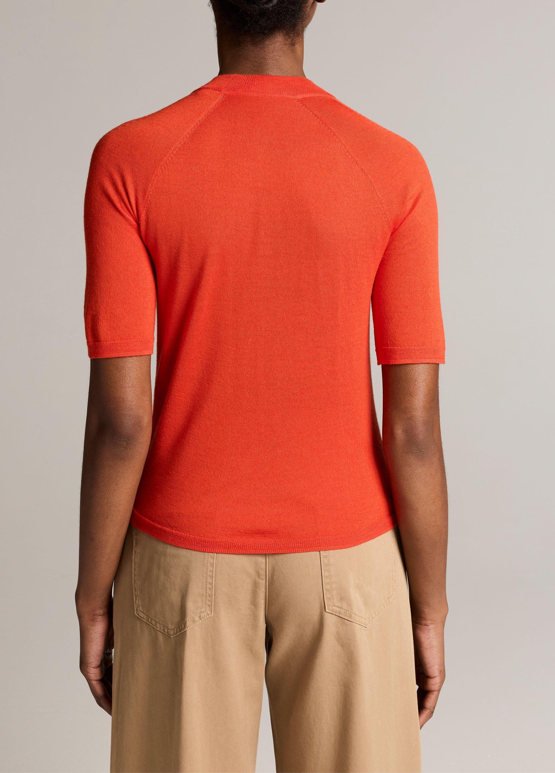 Cashmere-Silk Mock-Neck Raglan Sweater image number 2