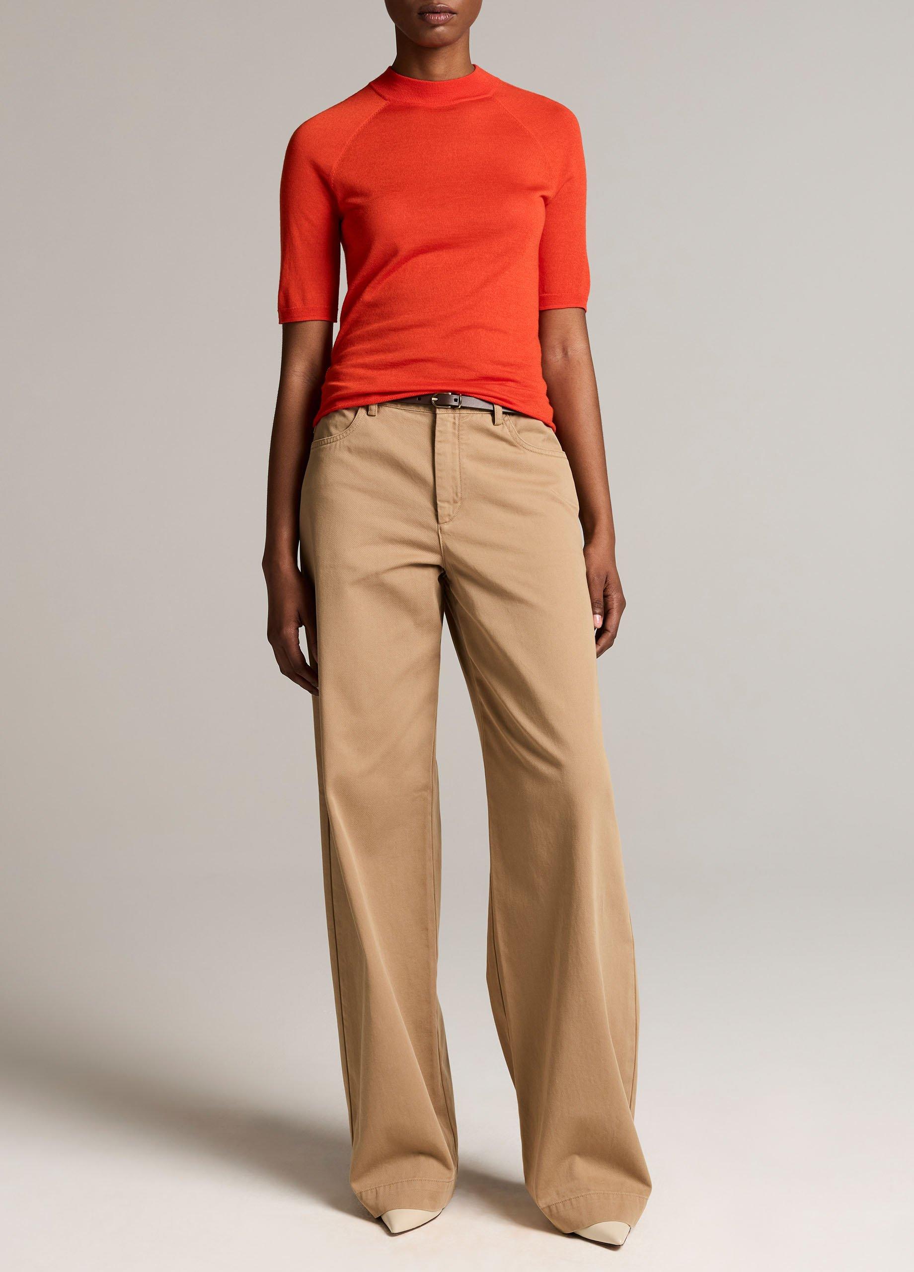 Cashmere-Silk Mock-Neck Raglan Sweater image number 3