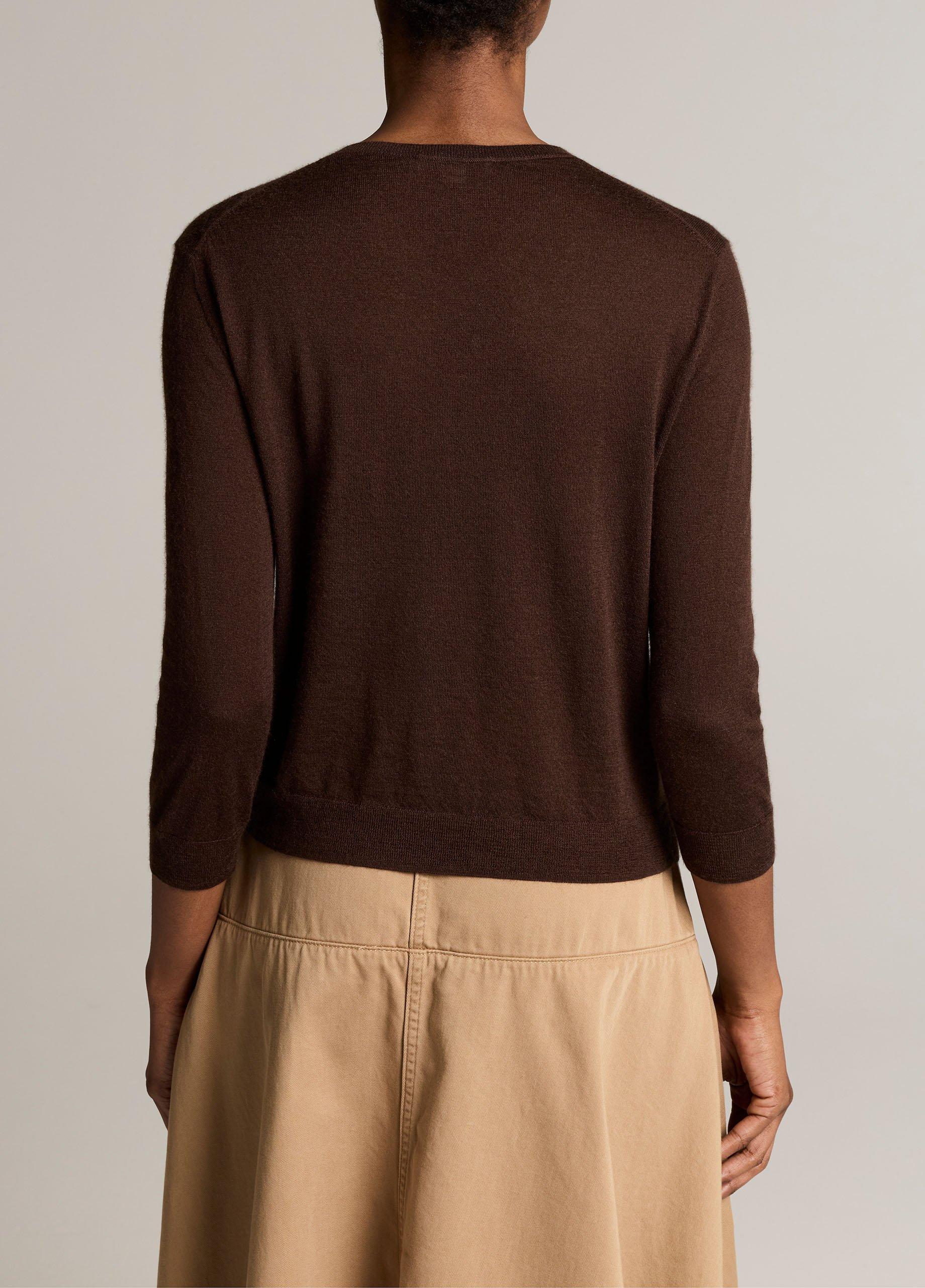 Cashmere-Silk Pocket V-Neck Sweater image number 2