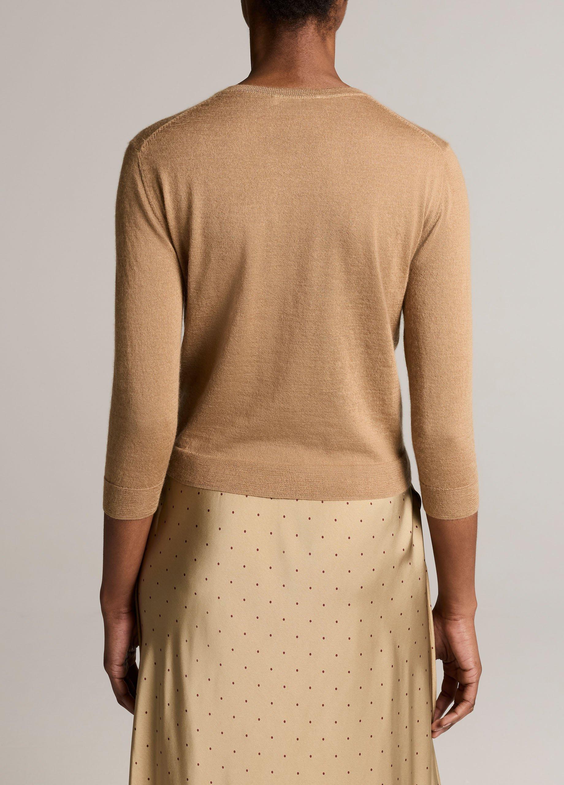 Cashmere-Silk Pocket V-Neck Sweater image number 2