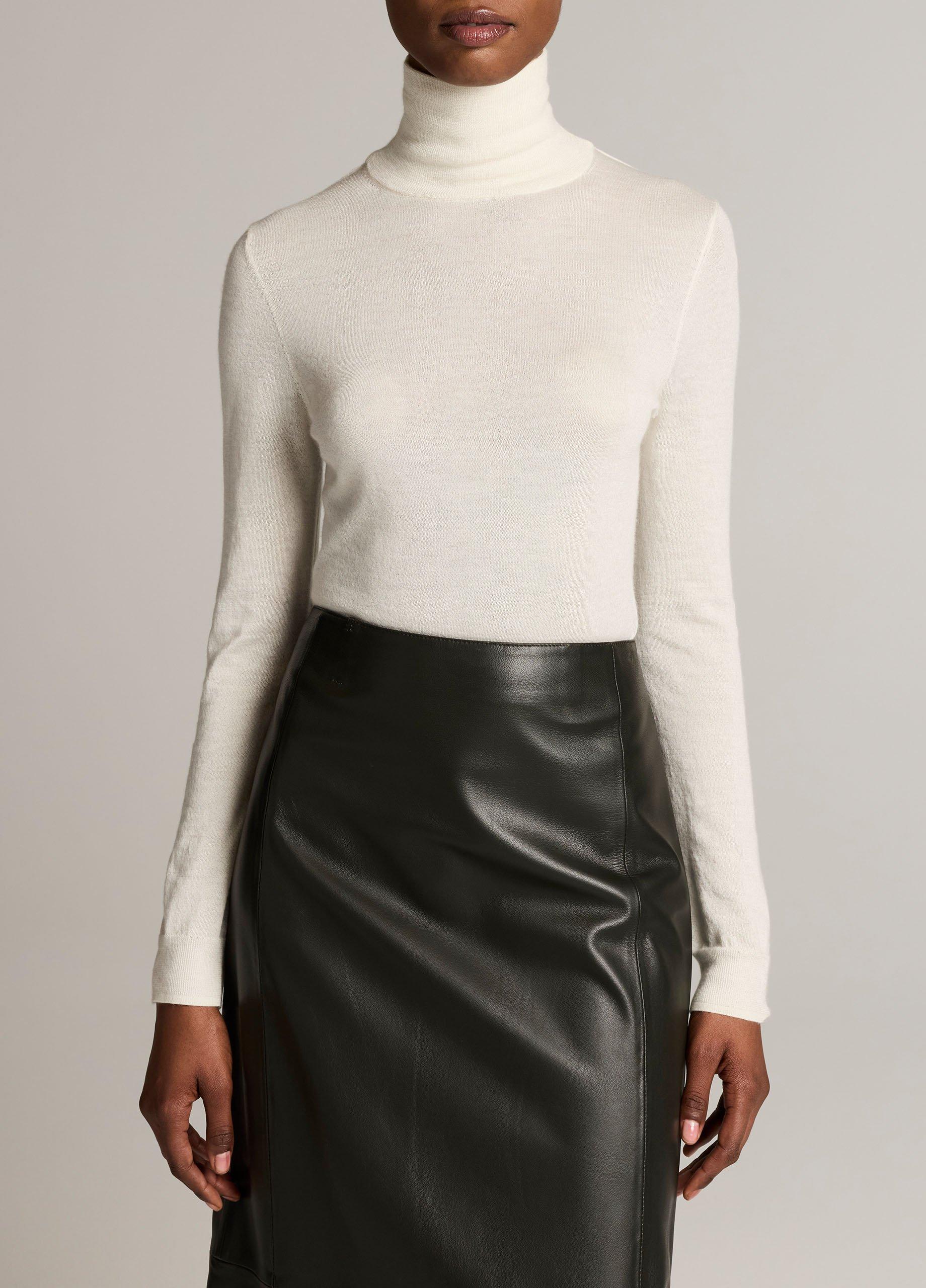 Cashmere-Silk Slim Turtleneck Sweater image number 0