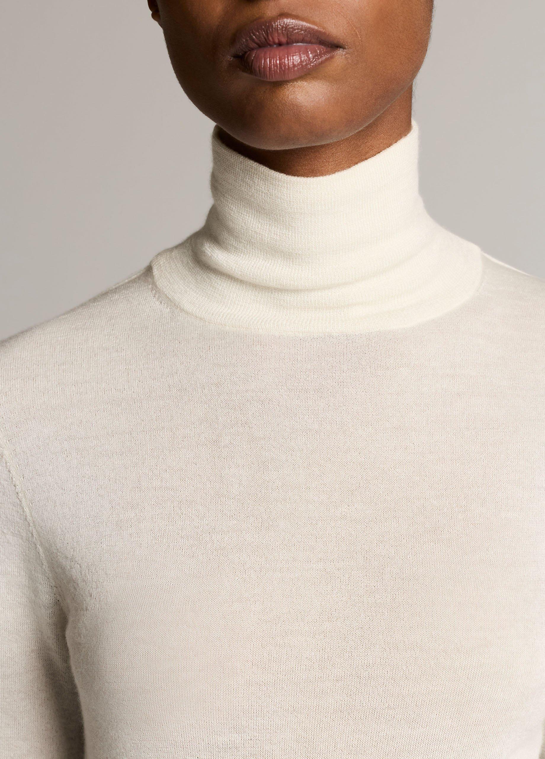 Cashmere-Silk Slim Turtleneck Sweater image number 1