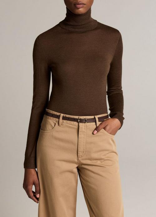 Cashmere-Silk Slim Turtleneck Sweater