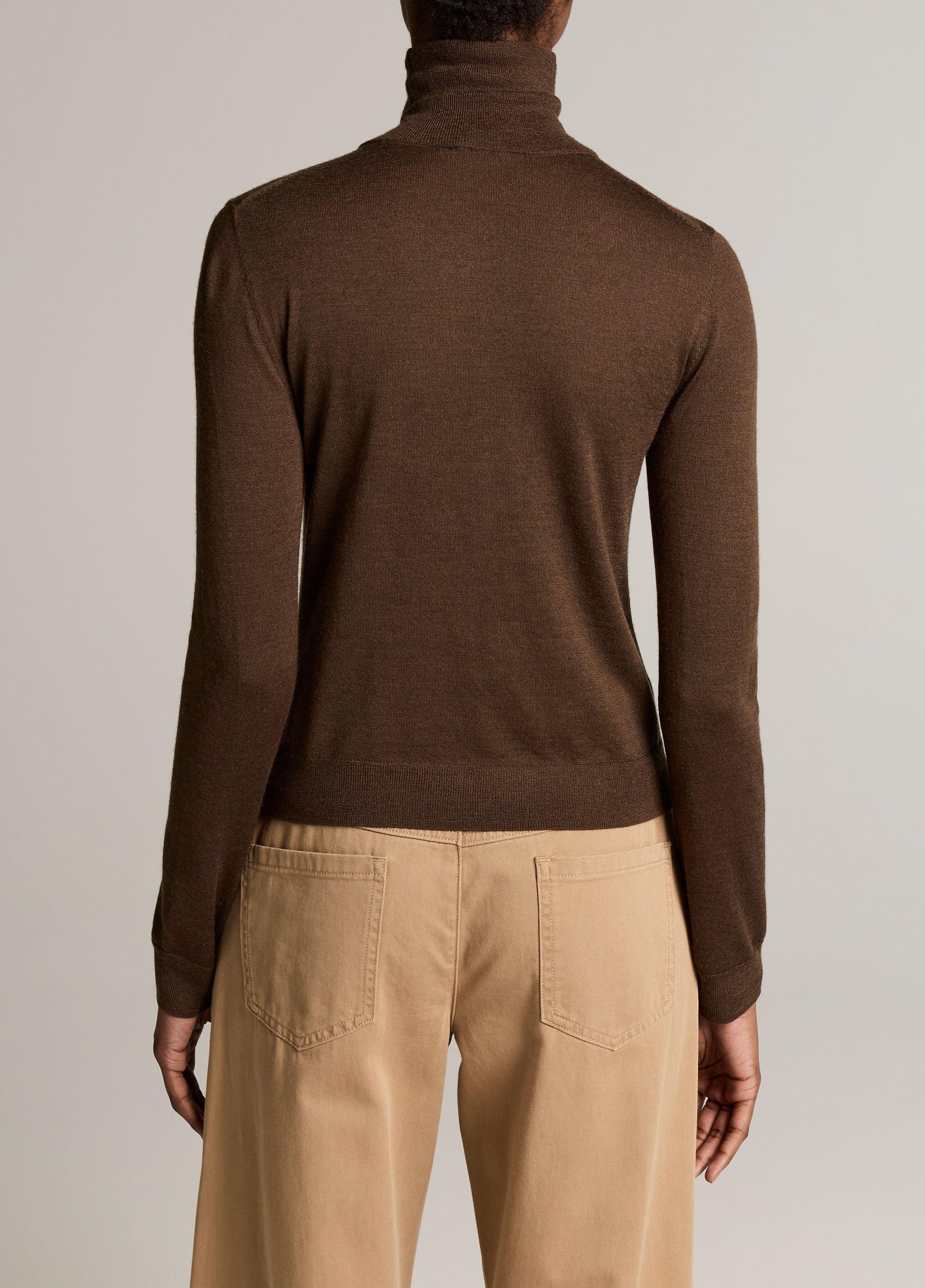 Cashmere-Silk Slim Turtleneck Sweater image number 2