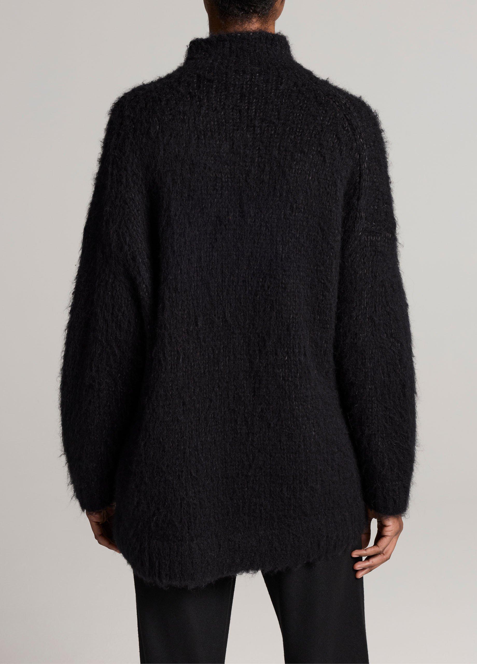 Brushed Wool-Cotton Oversized Mock-Neck Sweater image number 2
