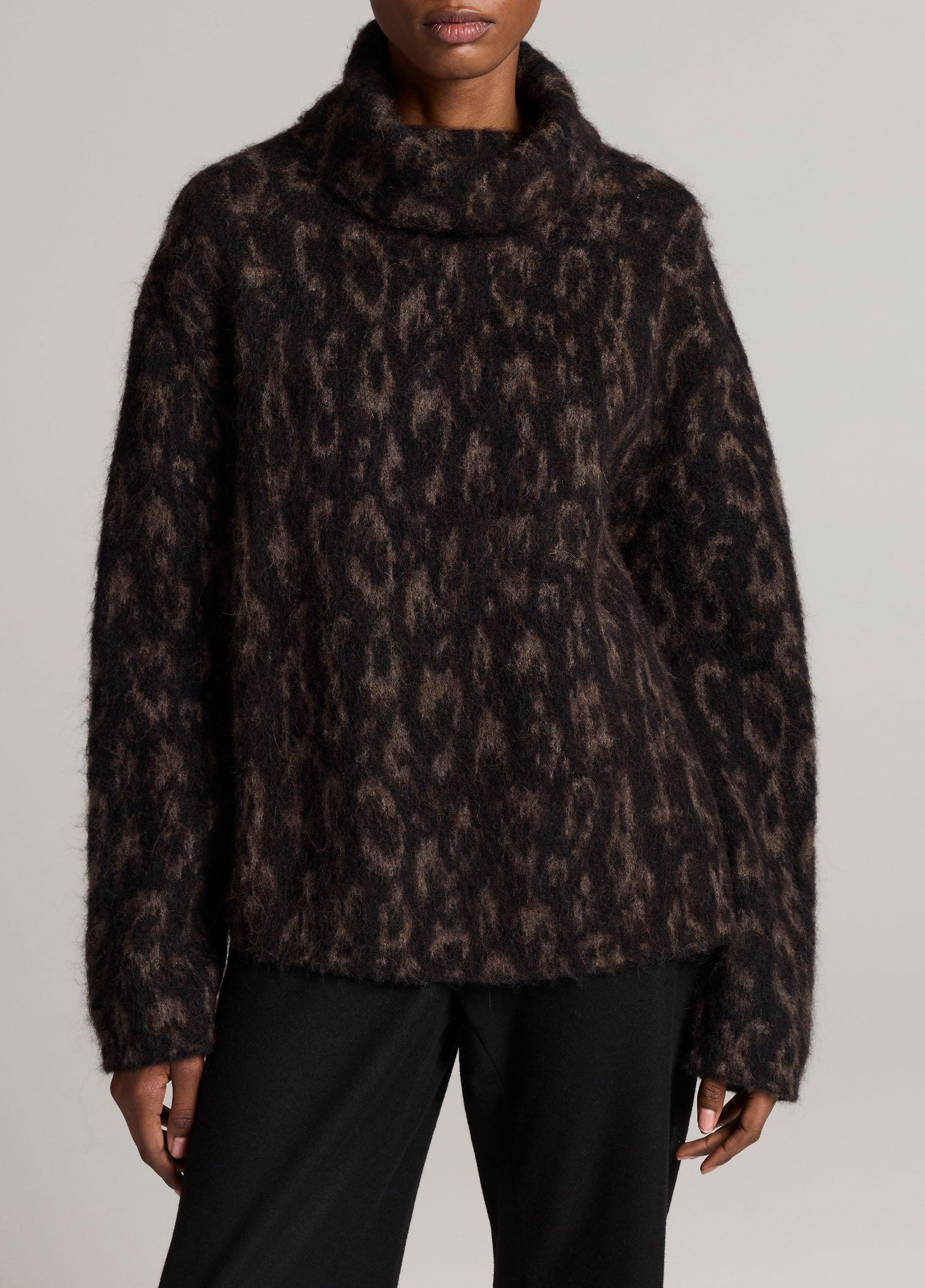 Jacquard Oversized Turtleneck Sweater image number 0