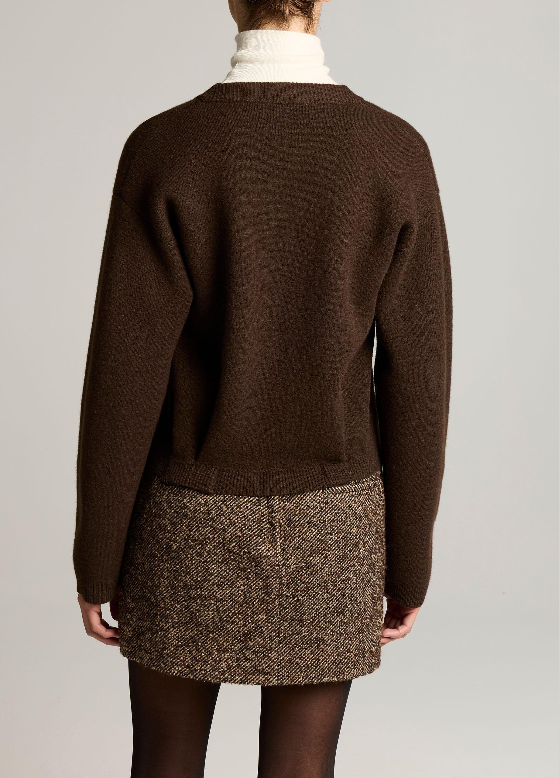 Flap Pocket Wool-Blend Sweater Jacket image number 2