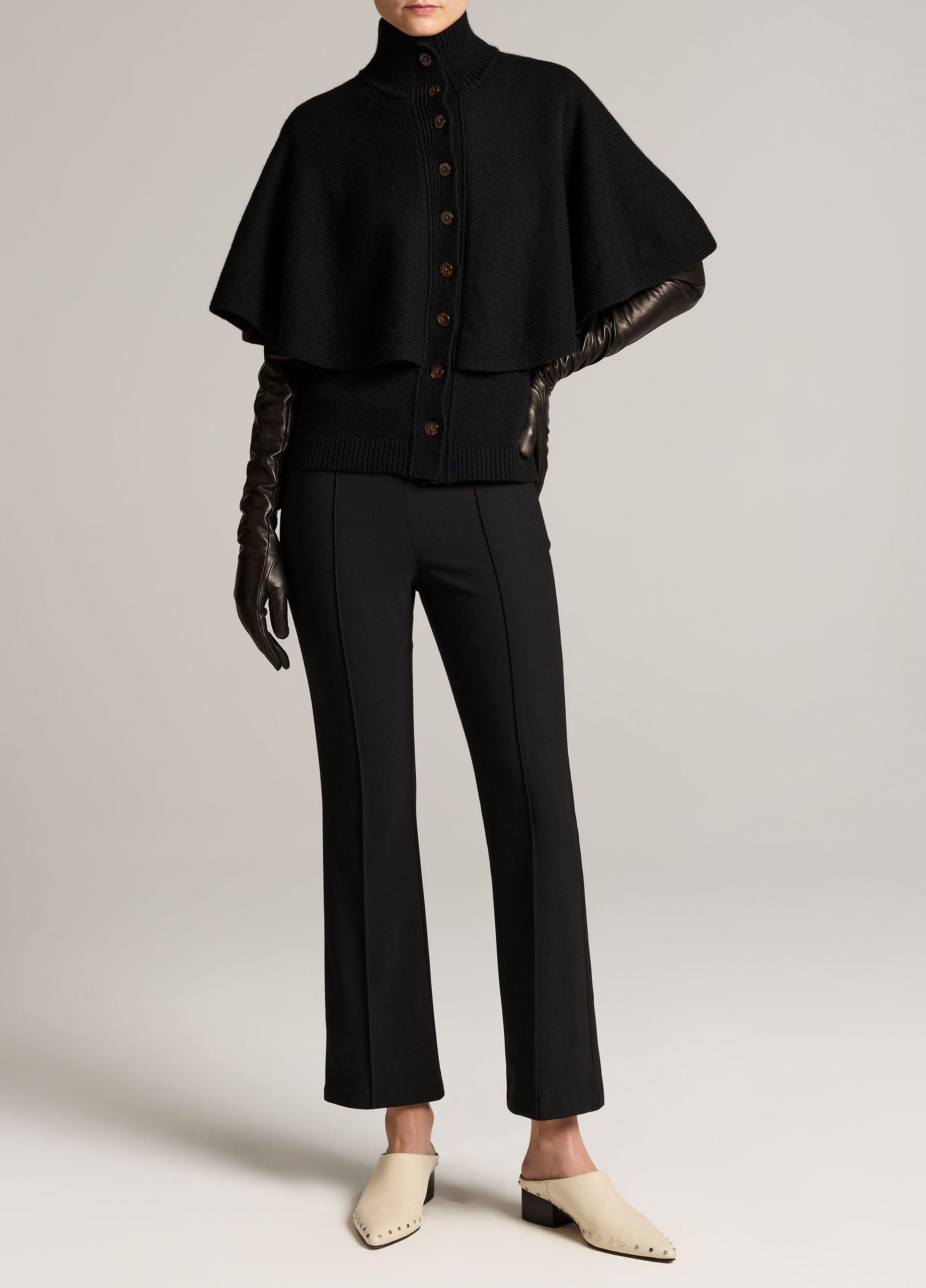 Wool-Blend Turtleneck Cape Cardigan image number 3