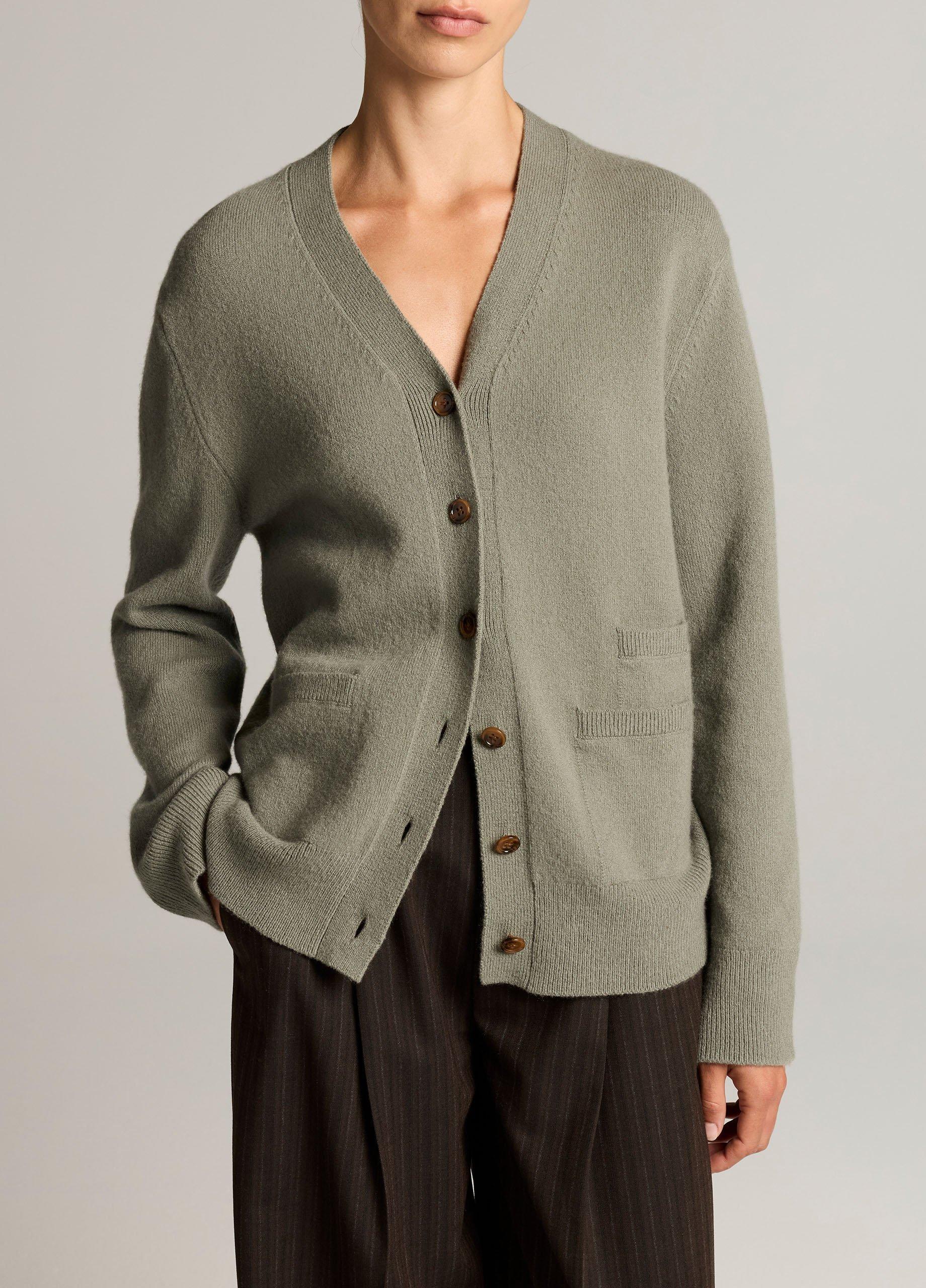 Wool & Cashmere-Blend Relaxed V-Neck Cardigan image number 0