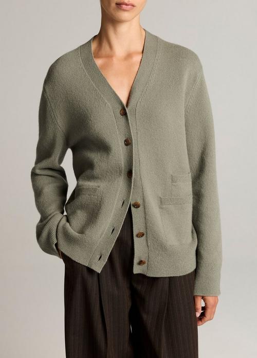 Wool & Cashmere-Blend Relaxed V-Neck Cardigan